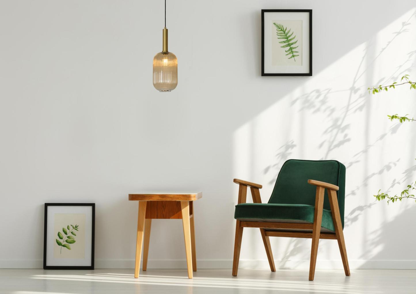 Maloto Ceiling Lights - Brushed Gold/Smoked Green