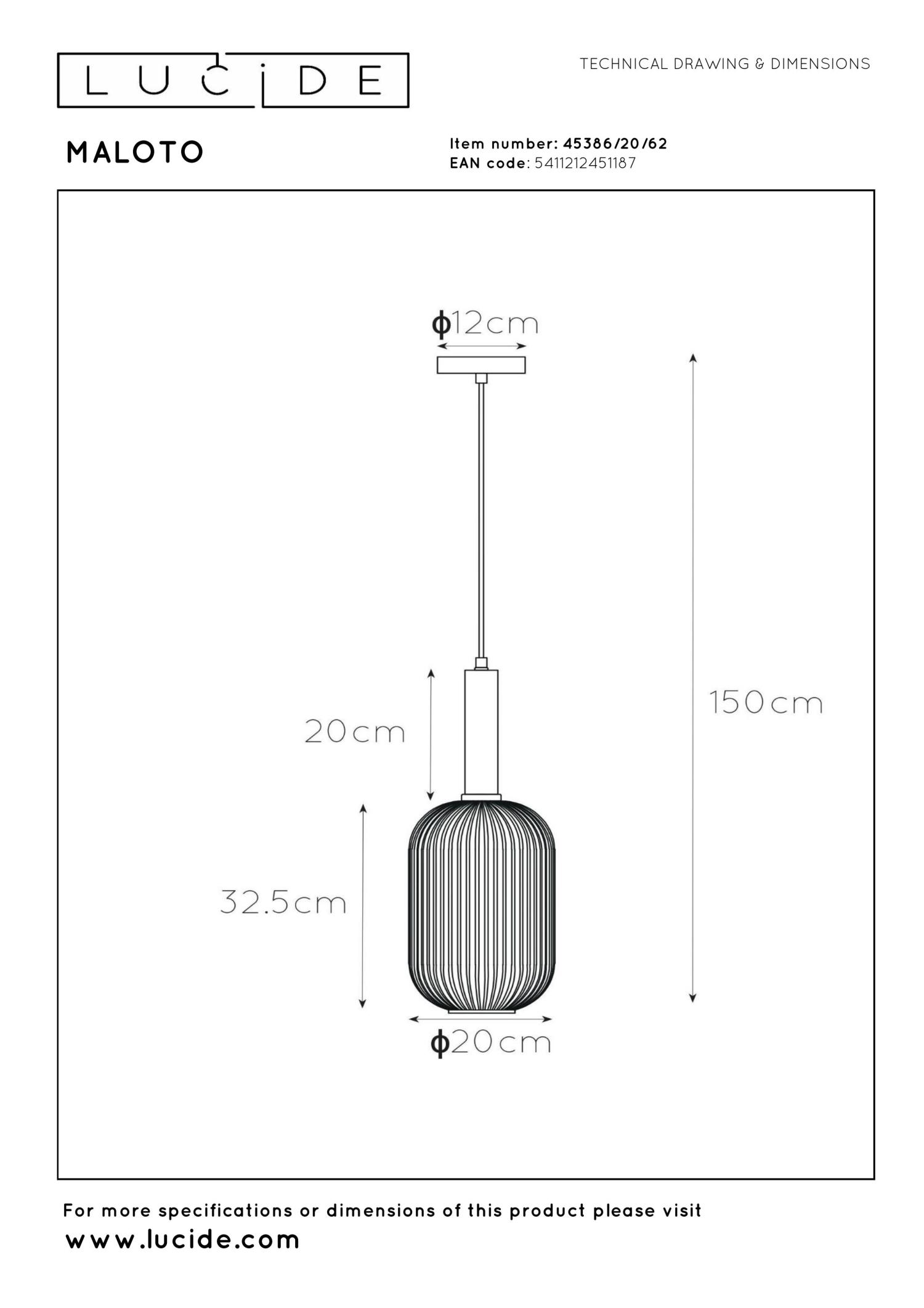 Maloto Ceiling Lights - Brushed Gold/Smoked Green