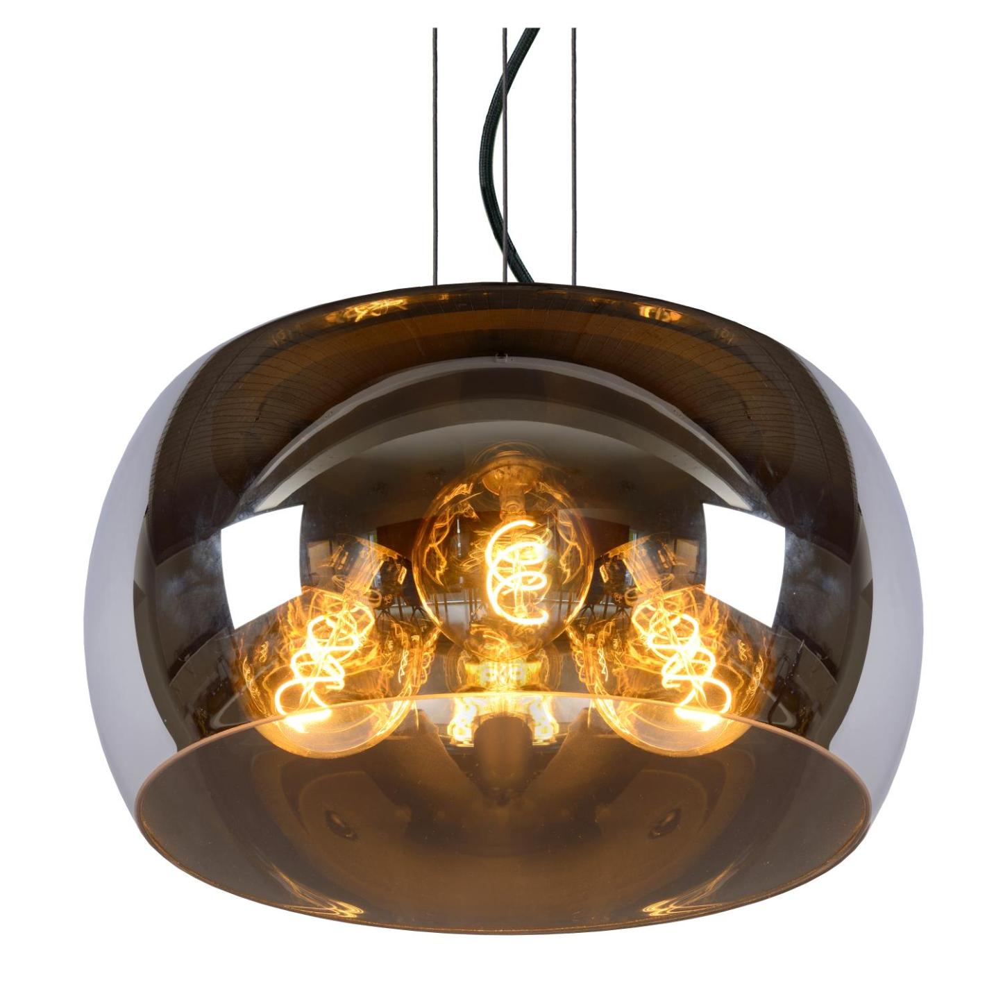 Olivia Ceiling Lights - Matt Black/Smoked Grey - 400mm Diameter