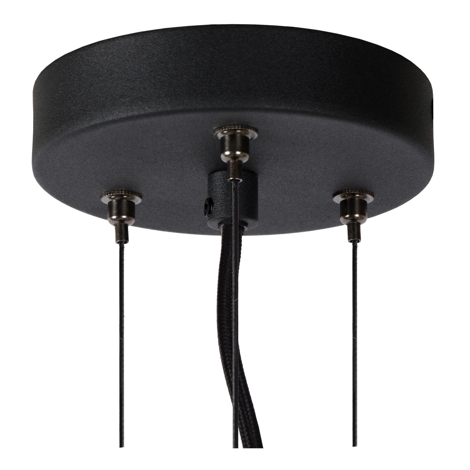 Olivia Ceiling Lights - Matt Black/Smoked Grey - 400mm Diameter