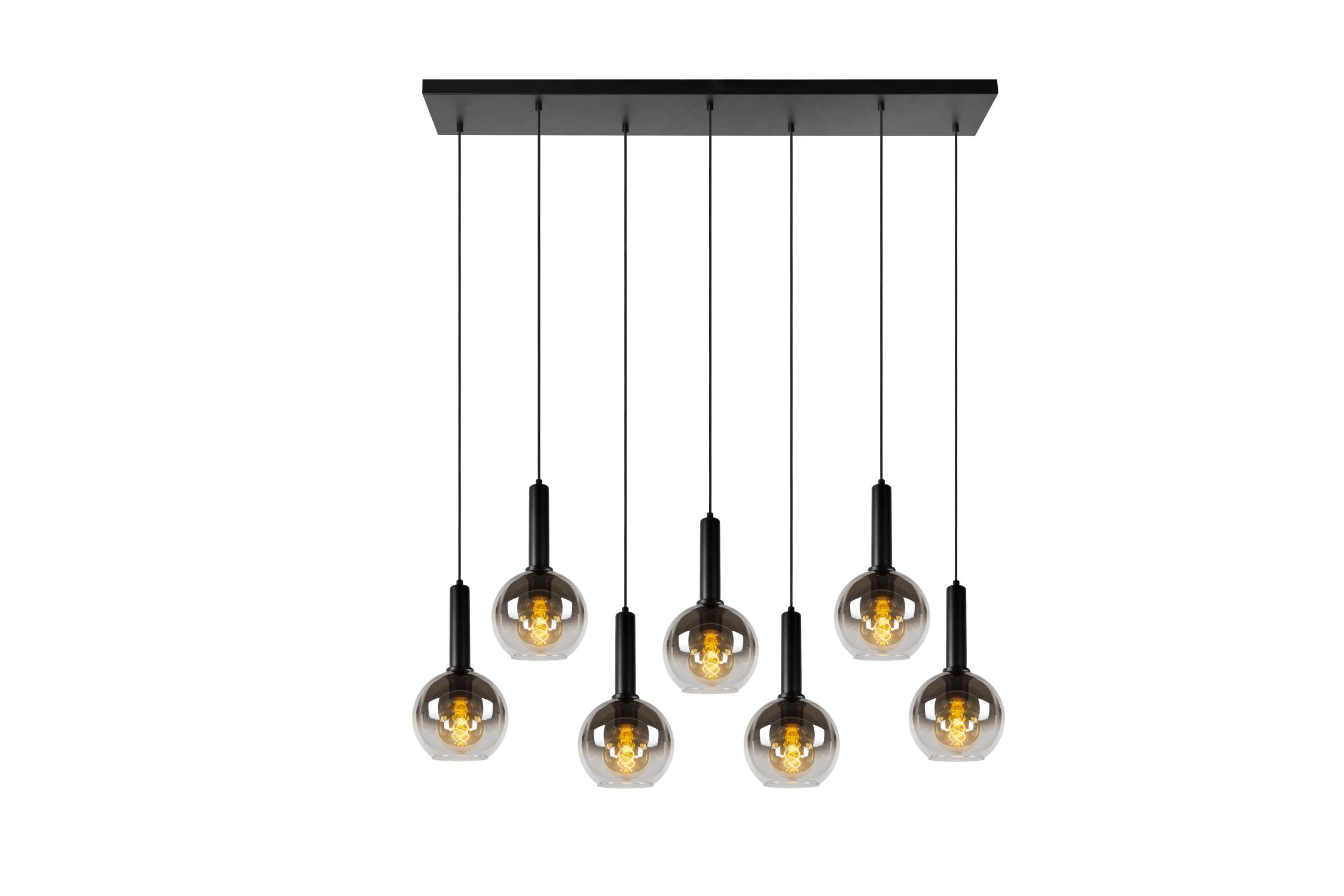 Marius Ceiling Lights - Matt Black/Smoked Grey