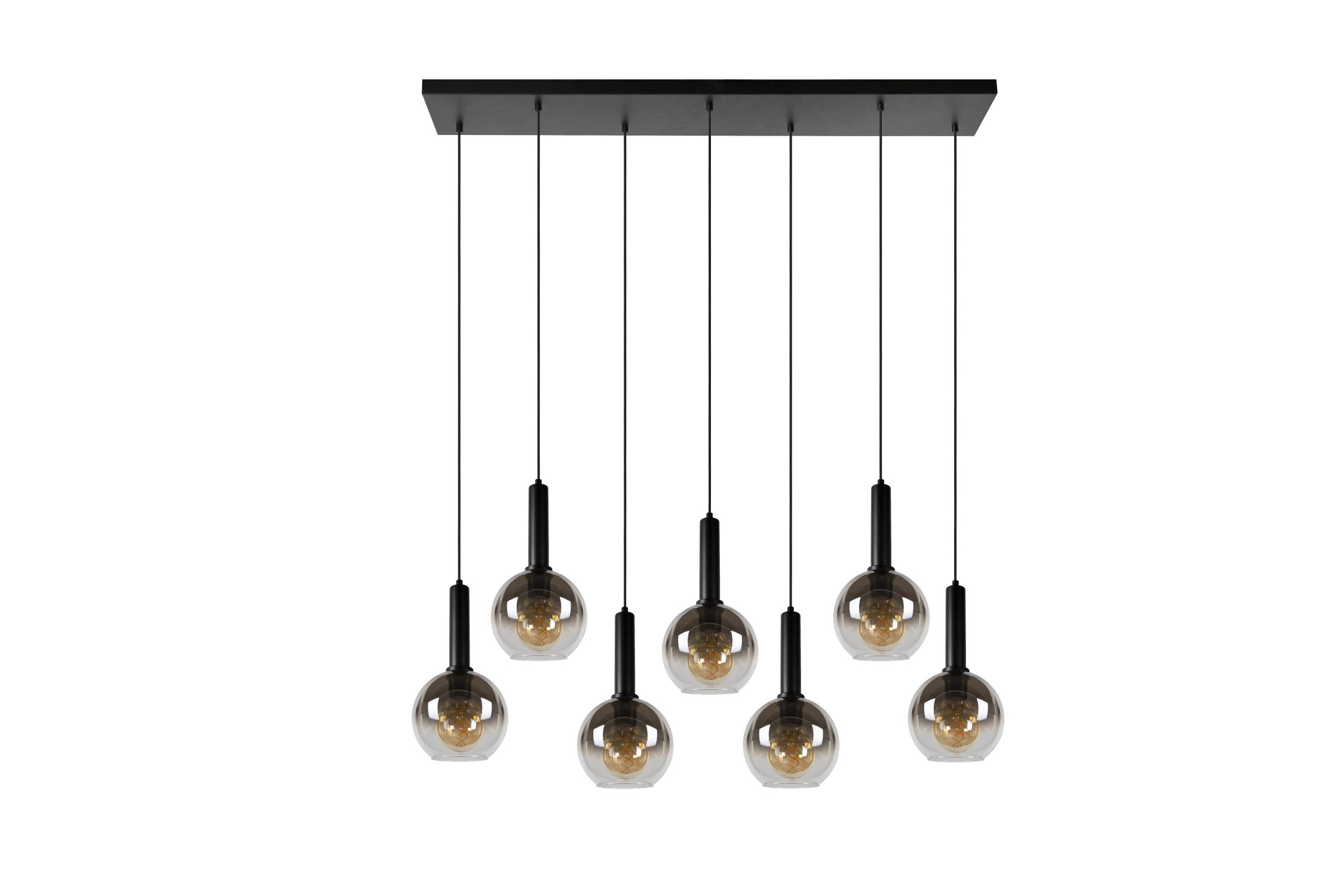 Marius Ceiling Lights - Matt Black/Smoked Grey
