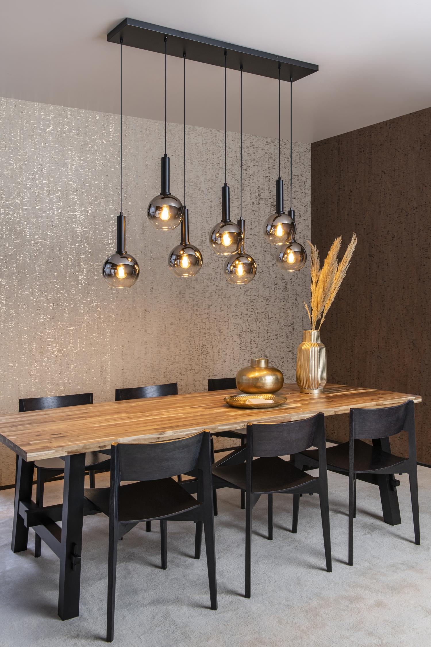 Marius Ceiling Lights - Matt Black/Smoked Grey