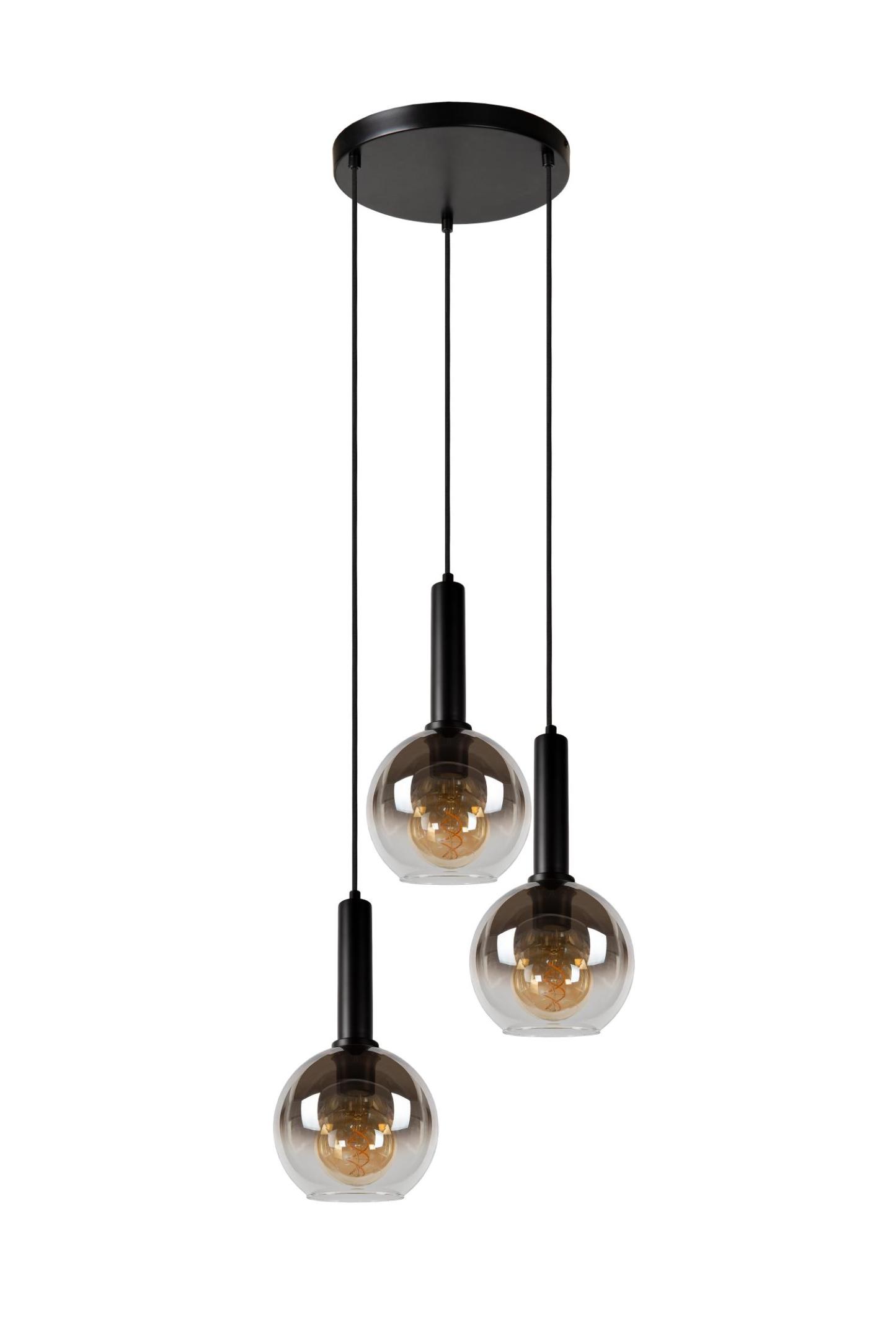Marius Ceiling Lights - Matt Black/Smoked Grey
