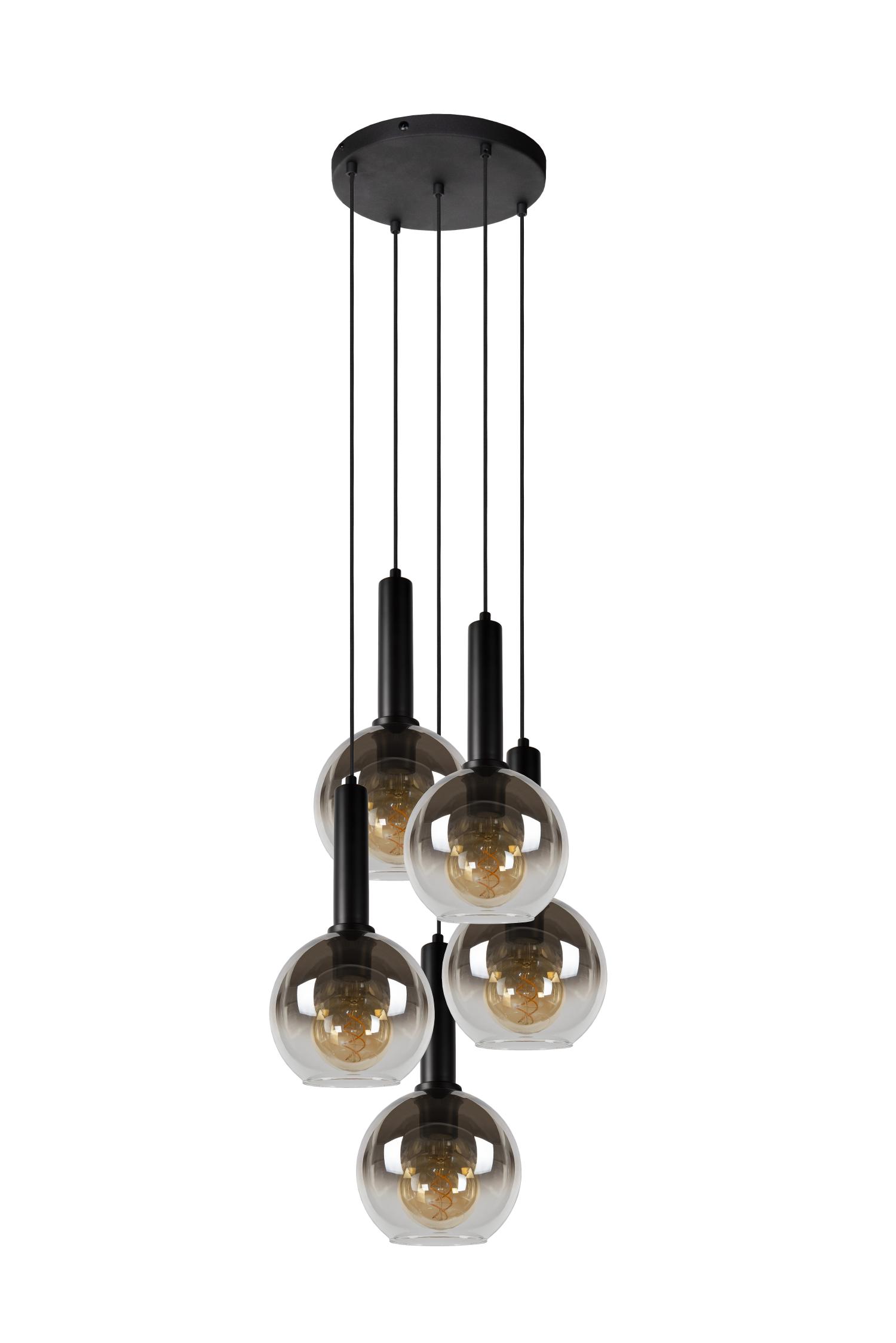Marius Ceiling Lights - Matt Black/Smoked Grey