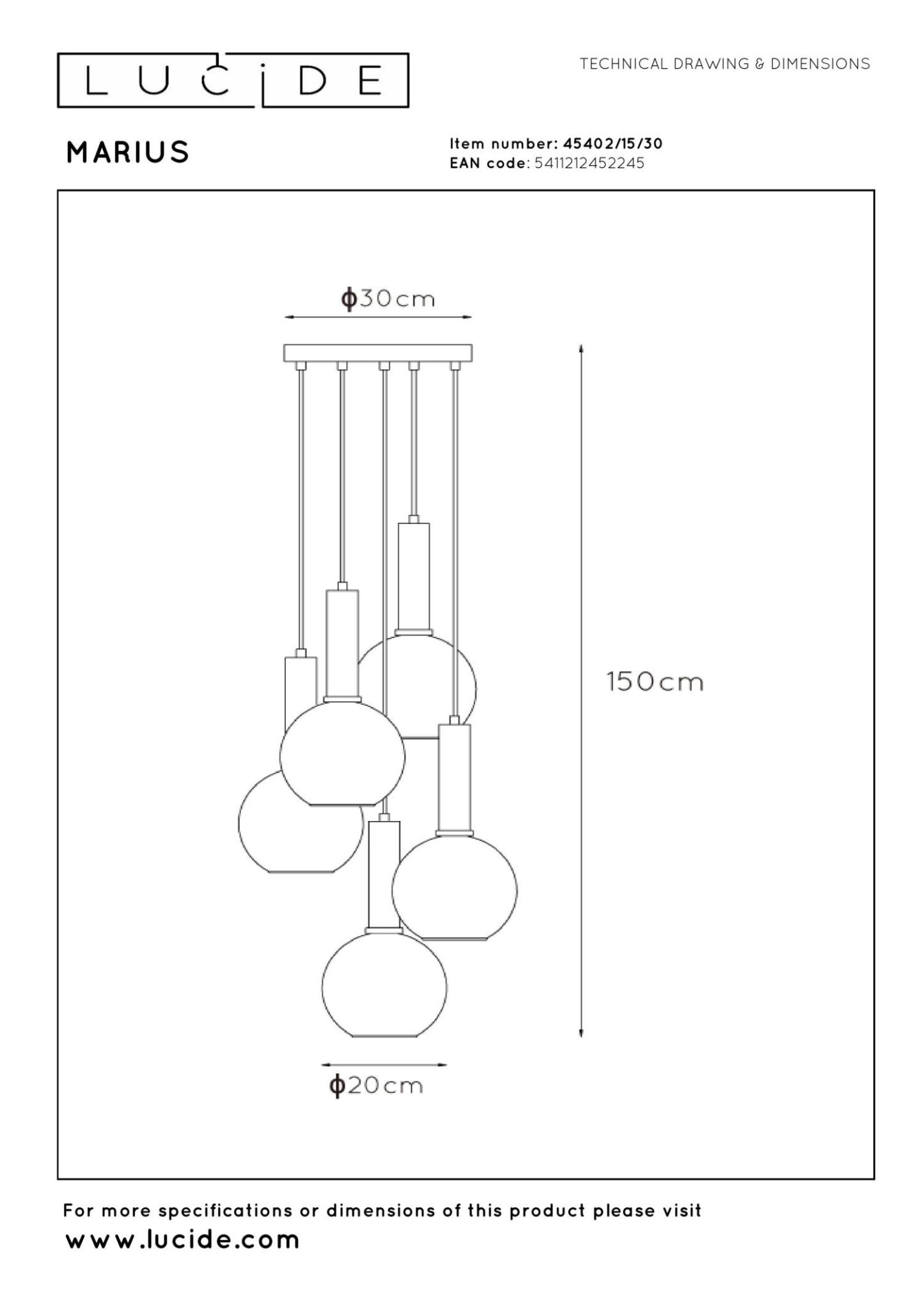Marius Ceiling Lights - Matt Black/Smoked Grey