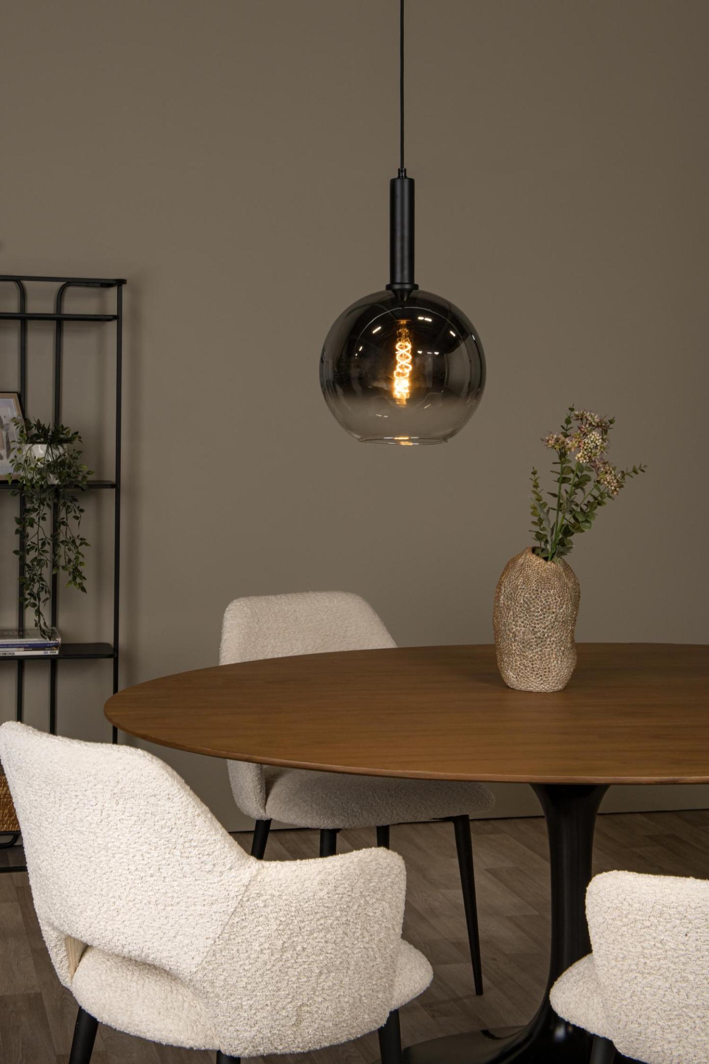 Marius Ceiling Lights - Matt Black/Smoked Grey