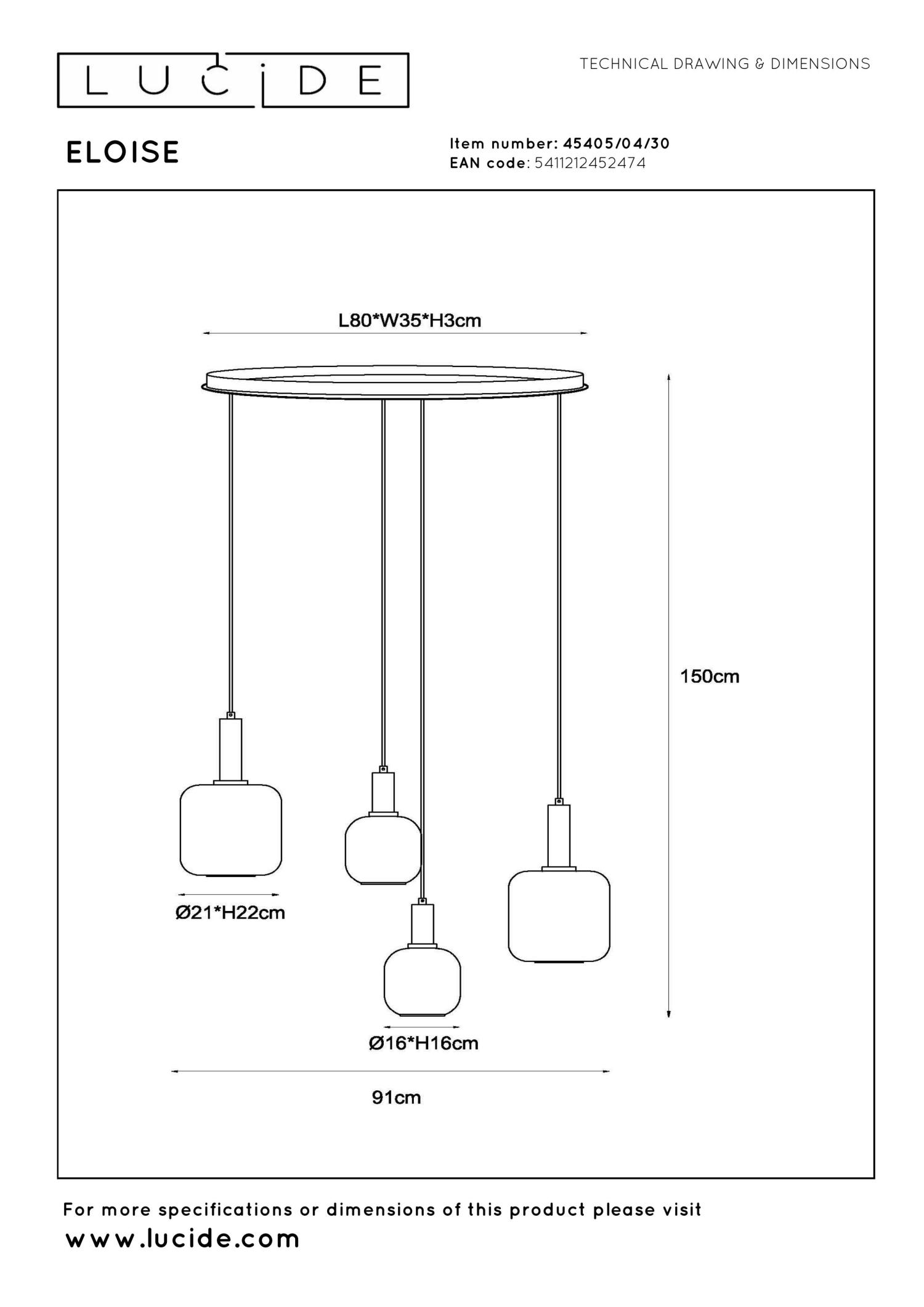 Eloise Ceiling Lights - Matt Black/Smoked Black