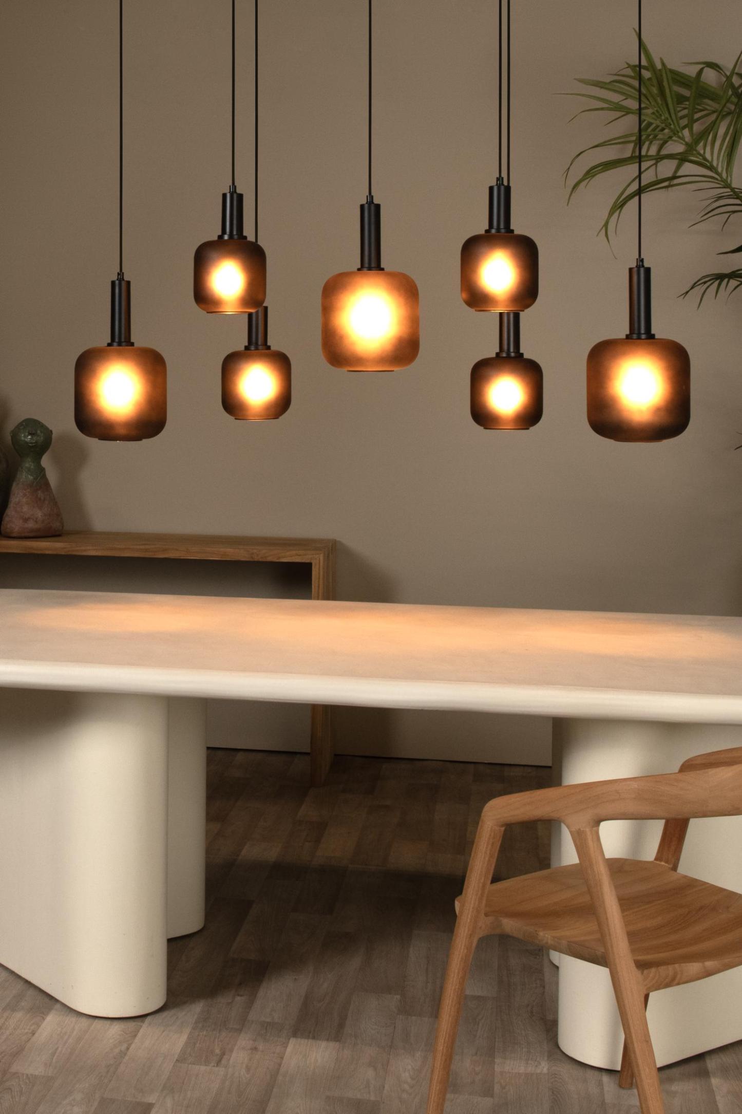 Eloise Ceiling Lights - Matt Black/Smoked Black