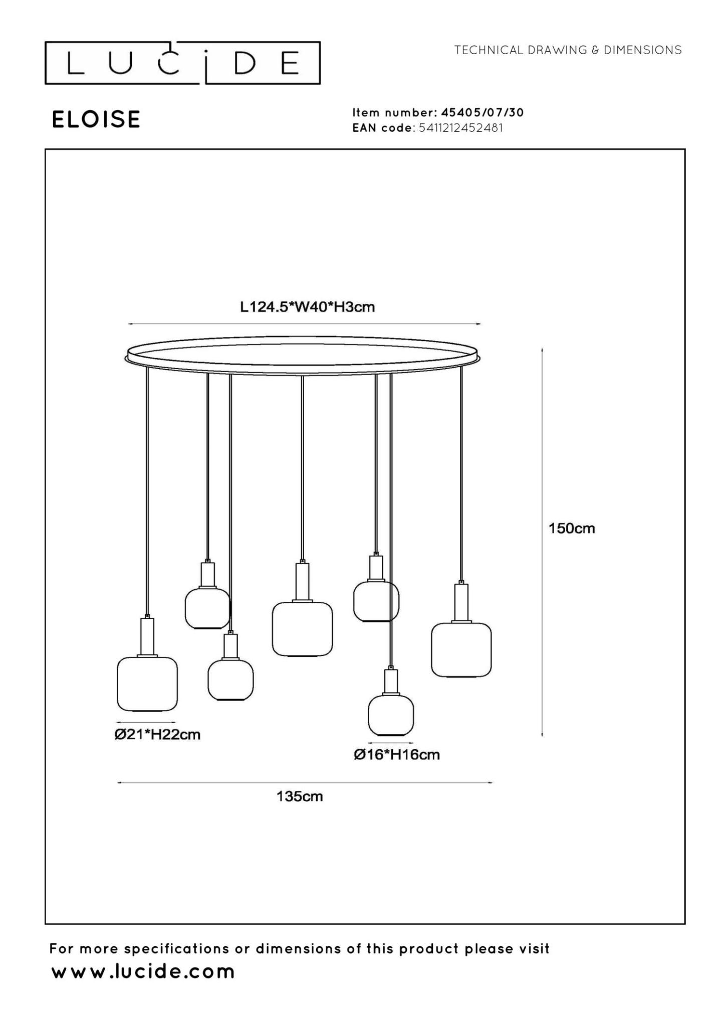 Eloise Ceiling Lights - Matt Black/Smoked Black