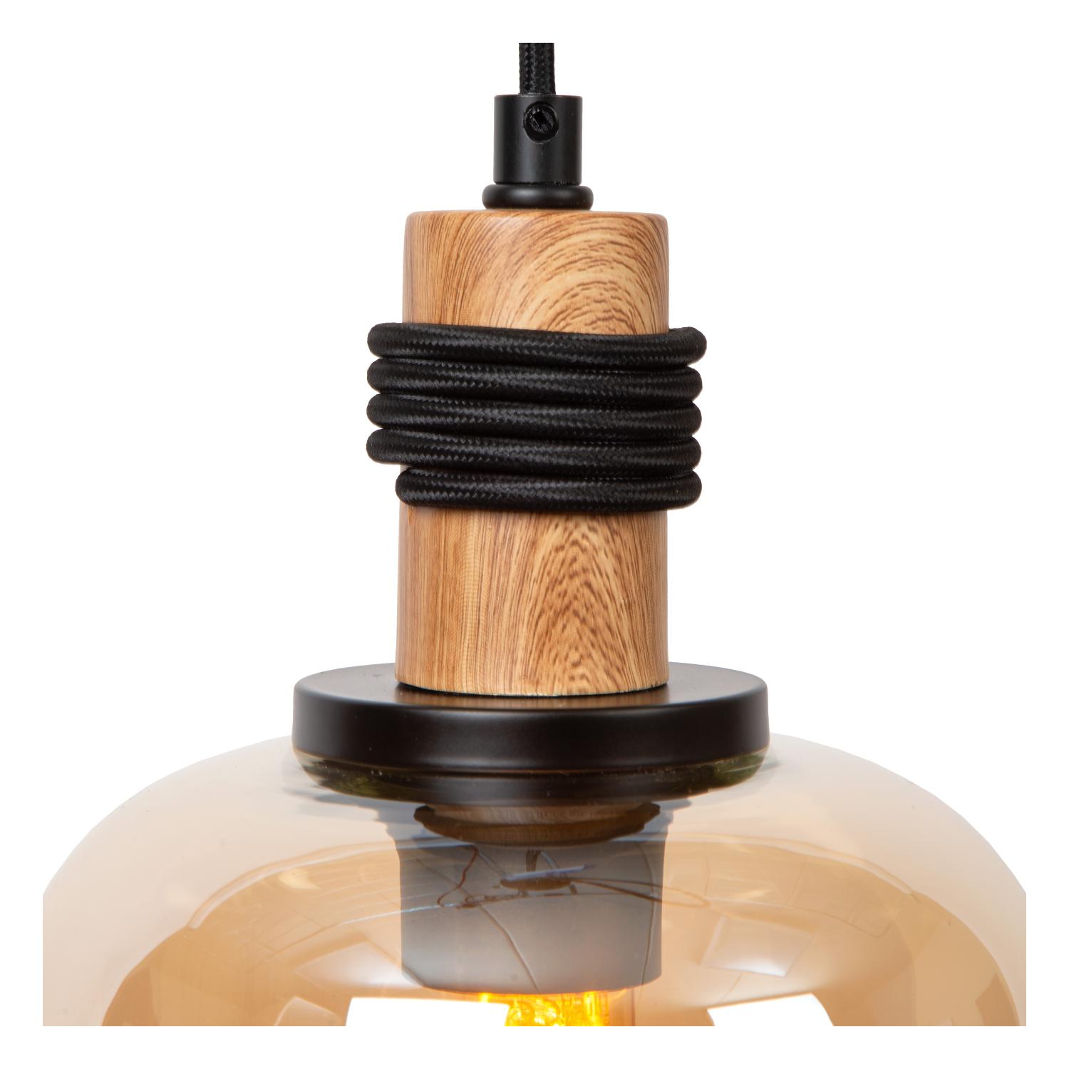 Ilona Ceiling Lights - Matt Black/Smoked Amber