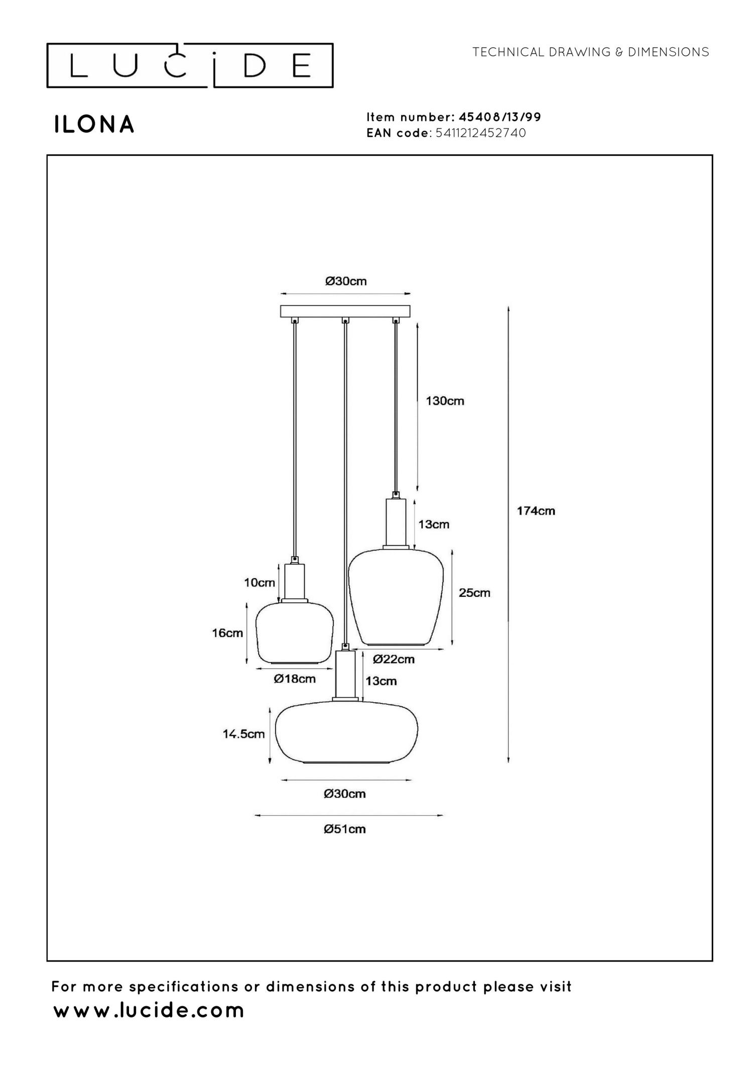 Ilona Ceiling Lights - Matt Black/Multi Colour