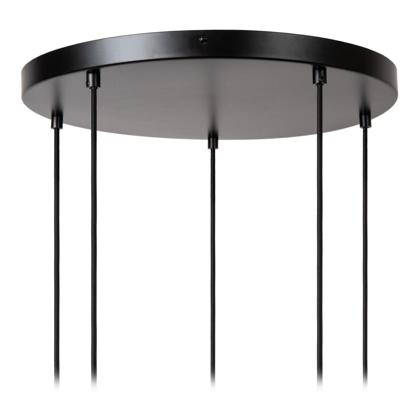 Ilona Ceiling Lights - Matt Black/Multi Colour