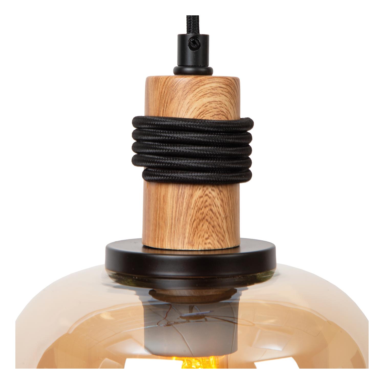 Ilona Ceiling Lights - Matt Black/Smoked Amber