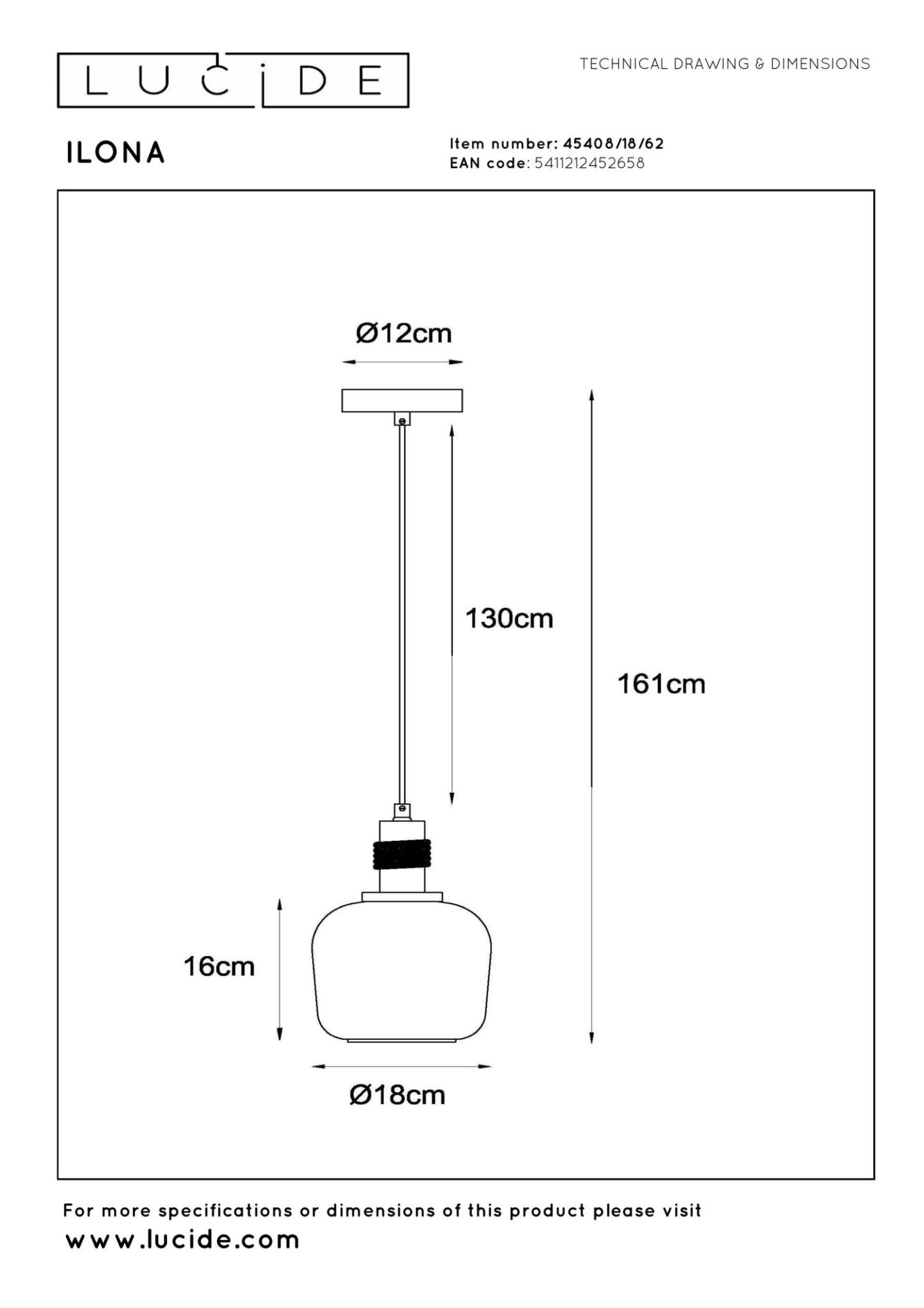 Ilona Ceiling Lights - Matt Black/Smoked Amber