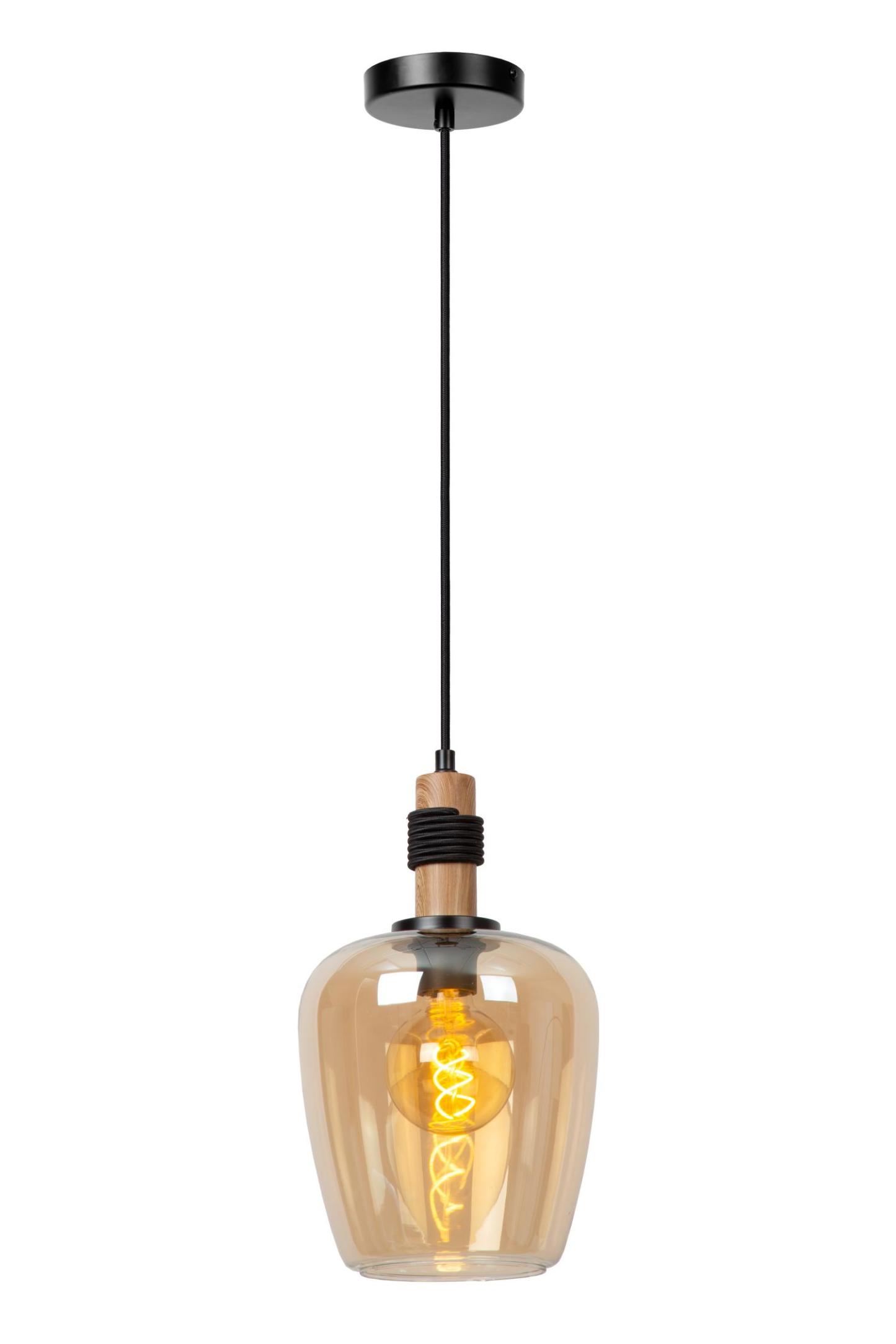 Ilona Ceiling Lights - Matt Black/Smoked Amber