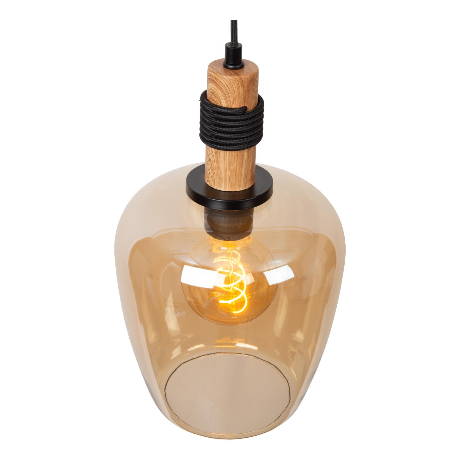 Ilona Ceiling Lights - Matt Black/Smoked Amber