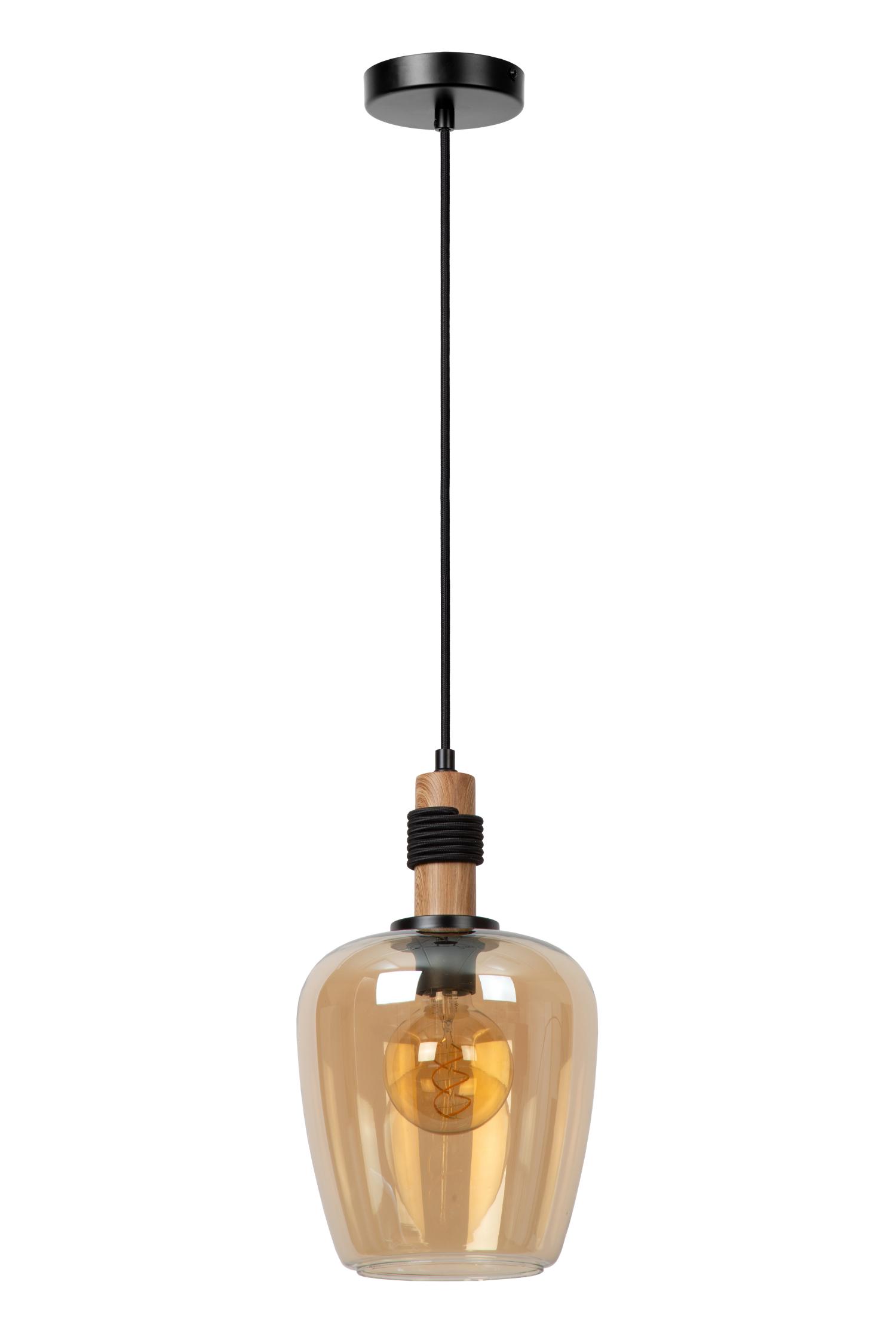 Ilona Ceiling Lights - Matt Black/Smoked Amber