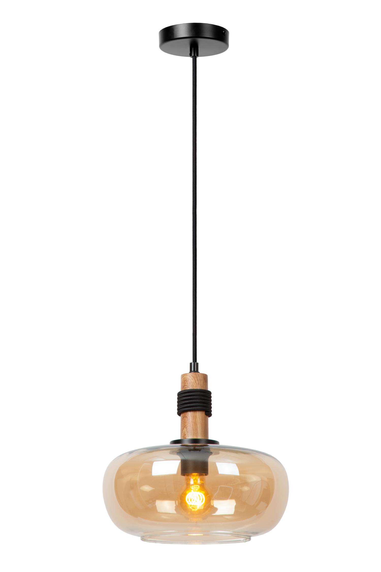 Ilona Ceiling Lights - Matt Black/Smoked Amber
