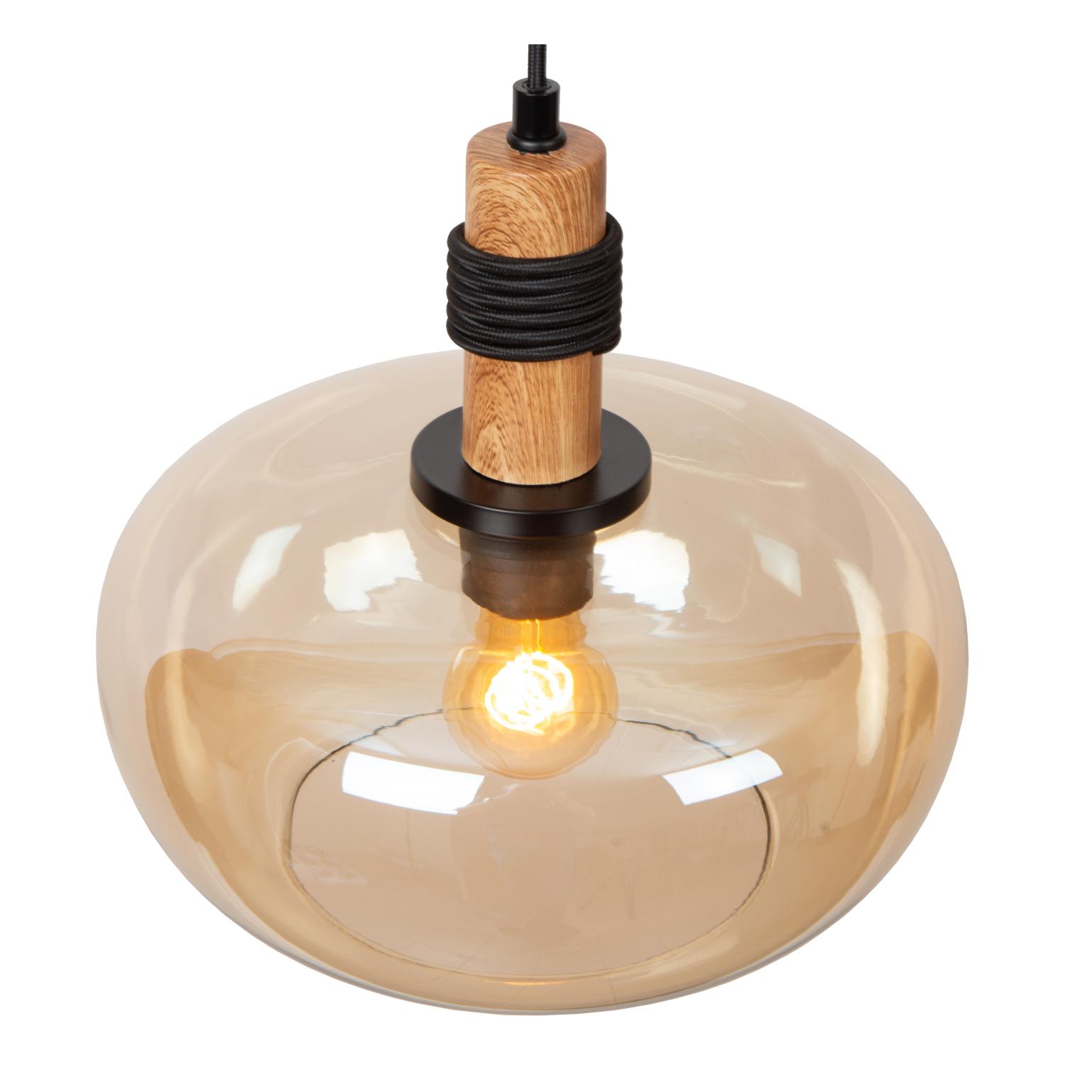 Ilona Ceiling Lights - Matt Black/Smoked Amber