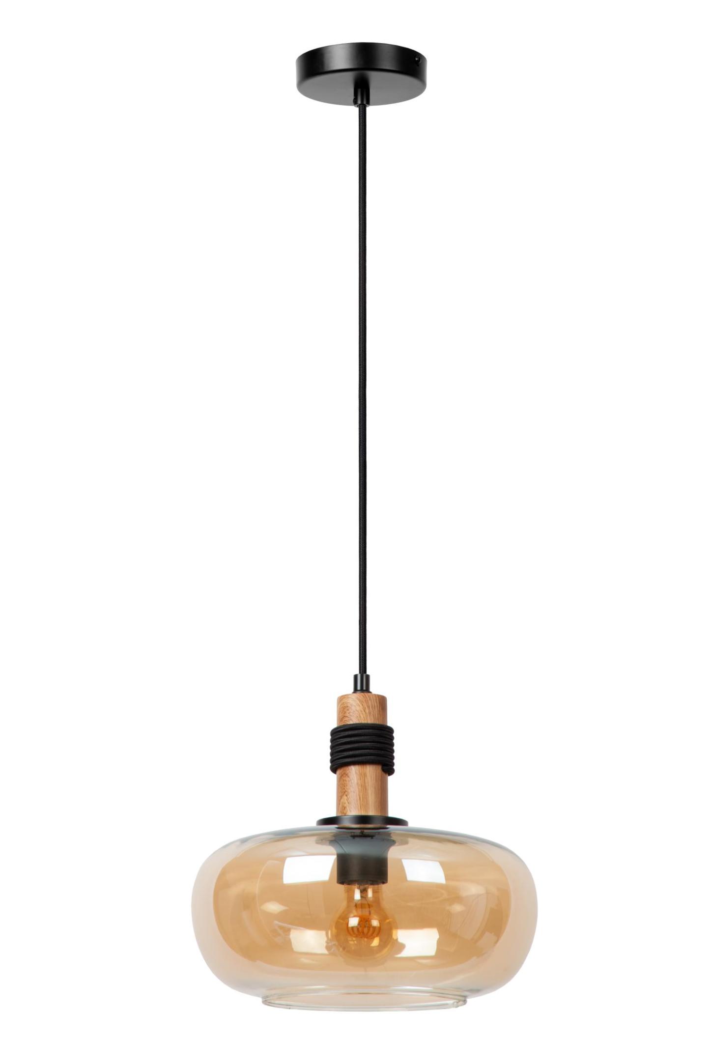 Ilona Ceiling Lights - Matt Black/Smoked Amber