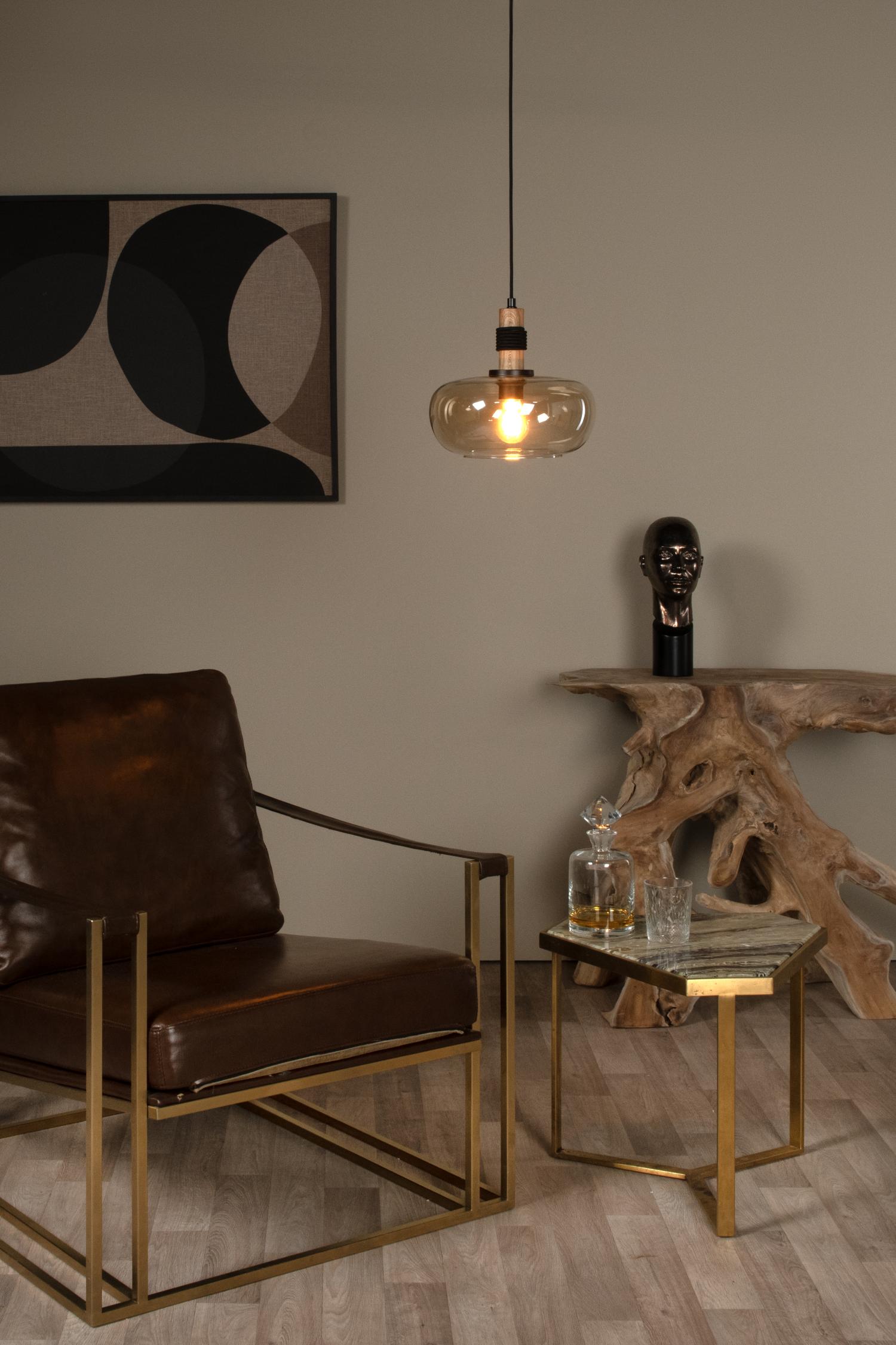 Ilona Ceiling Lights - Matt Black/Smoked Amber