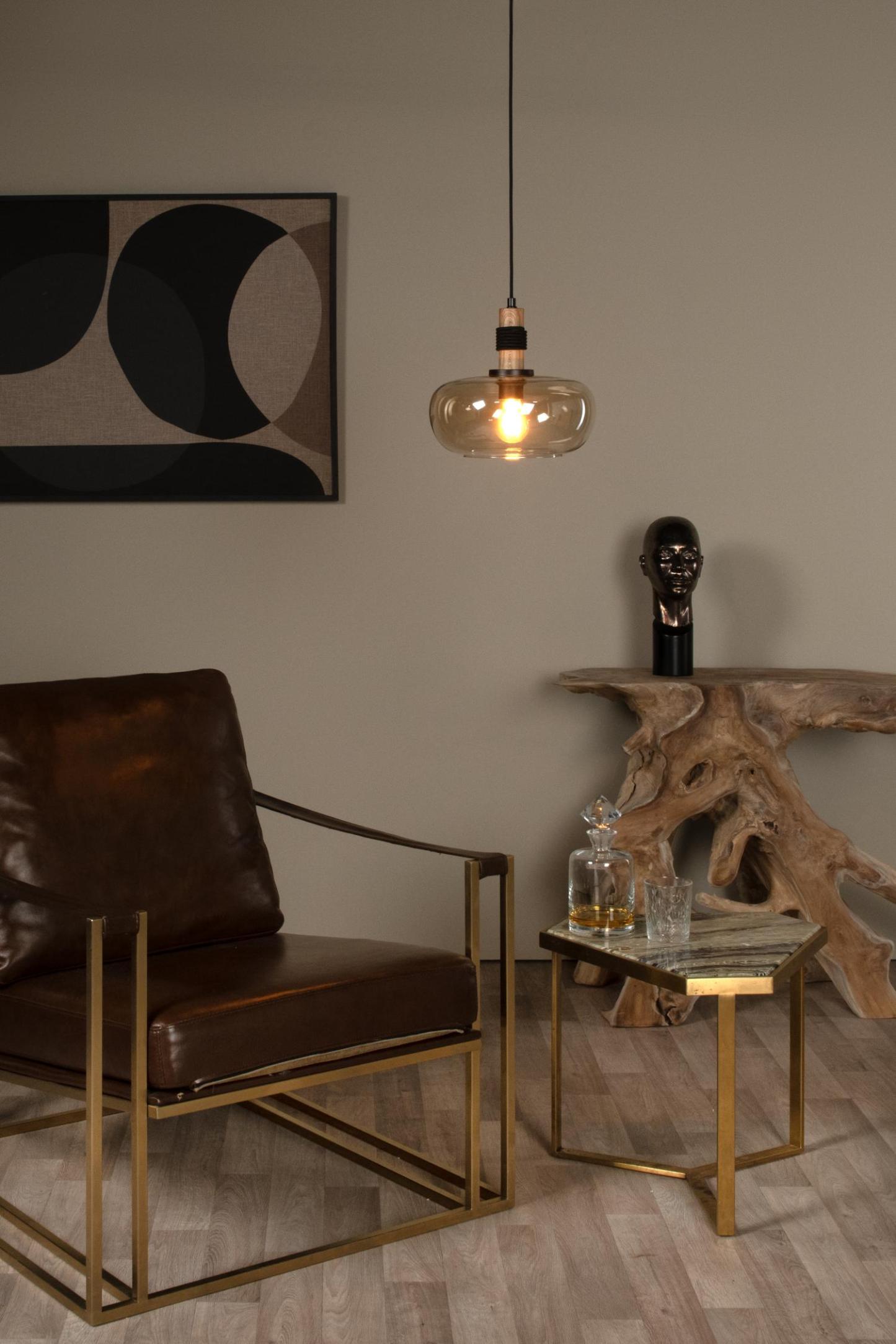 Ilona Ceiling Lights - Matt Black/Smoked Amber