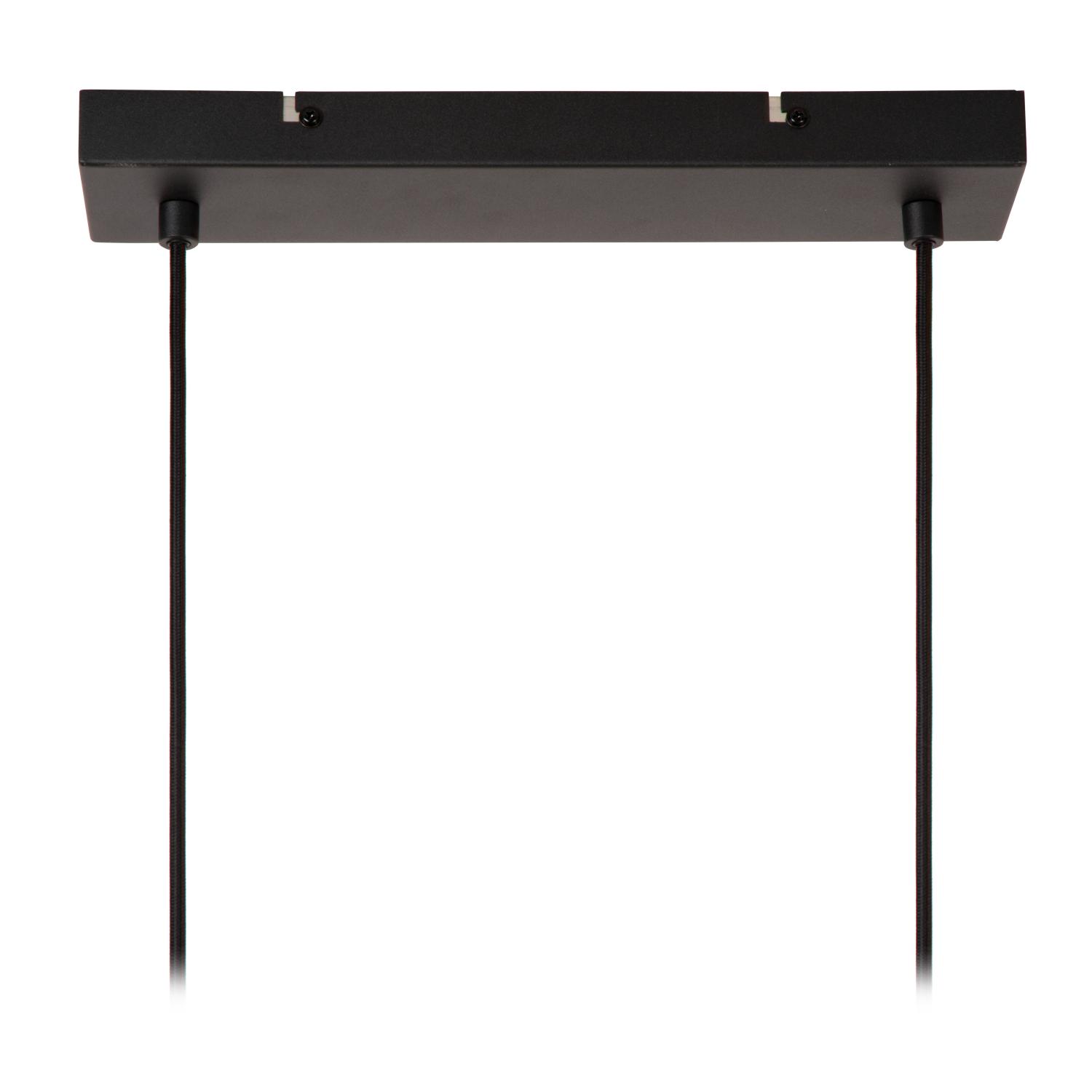Maya Ceiling Lights - Matt Black/Black Linen