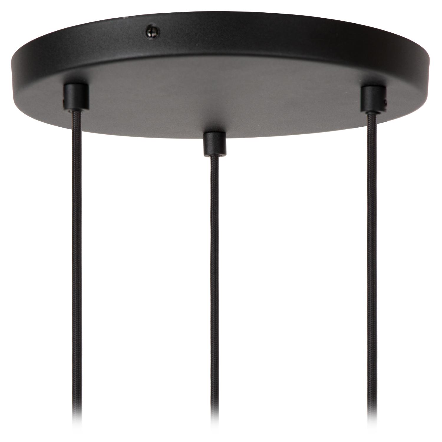 Maya Ceiling Lights - Matt Black/Black Linen