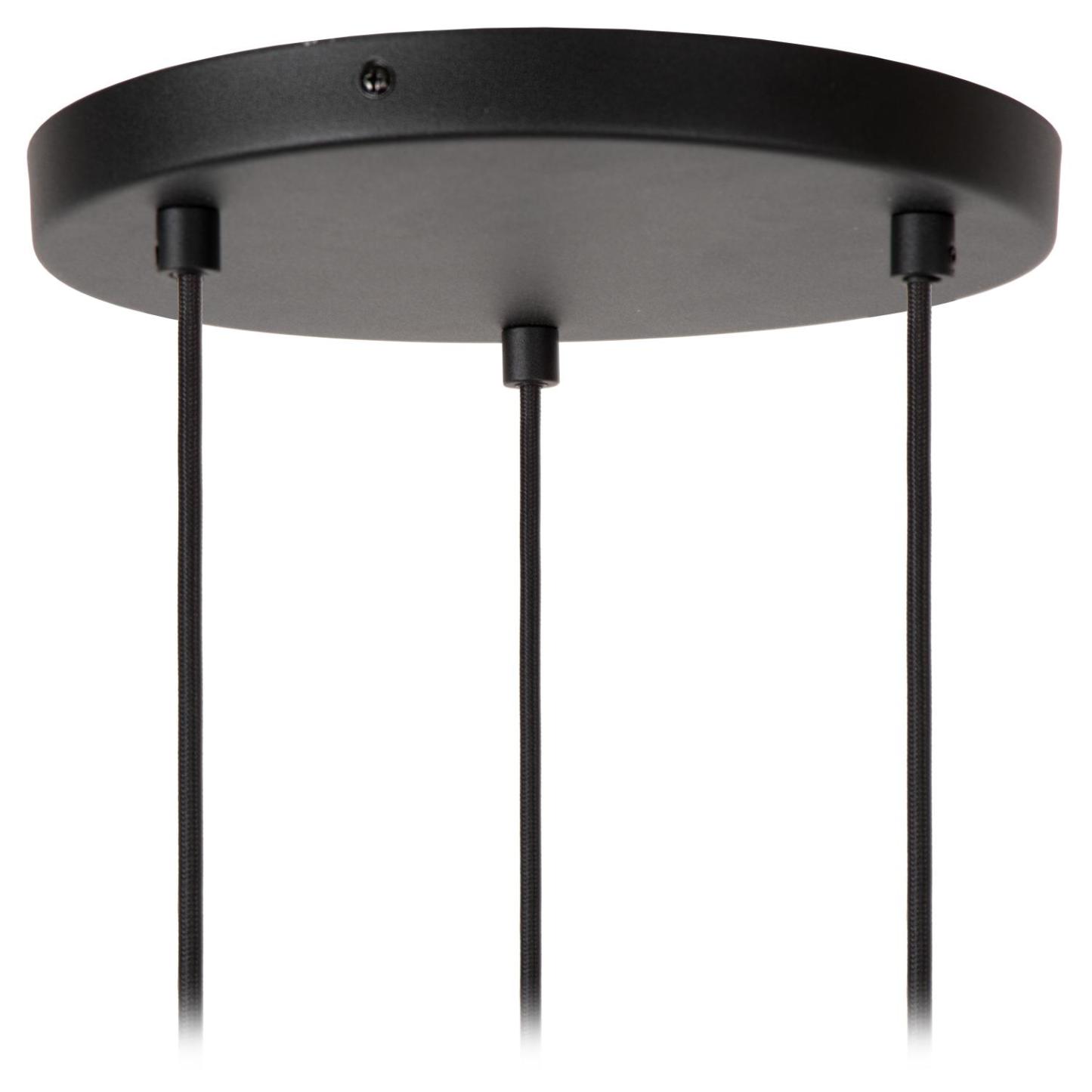Maya Ceiling Lights - Matt Black/Black Linen