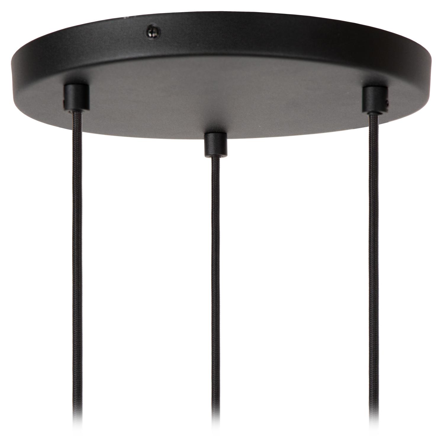 Maya Ceiling Lights - Matt Black/Black Linen