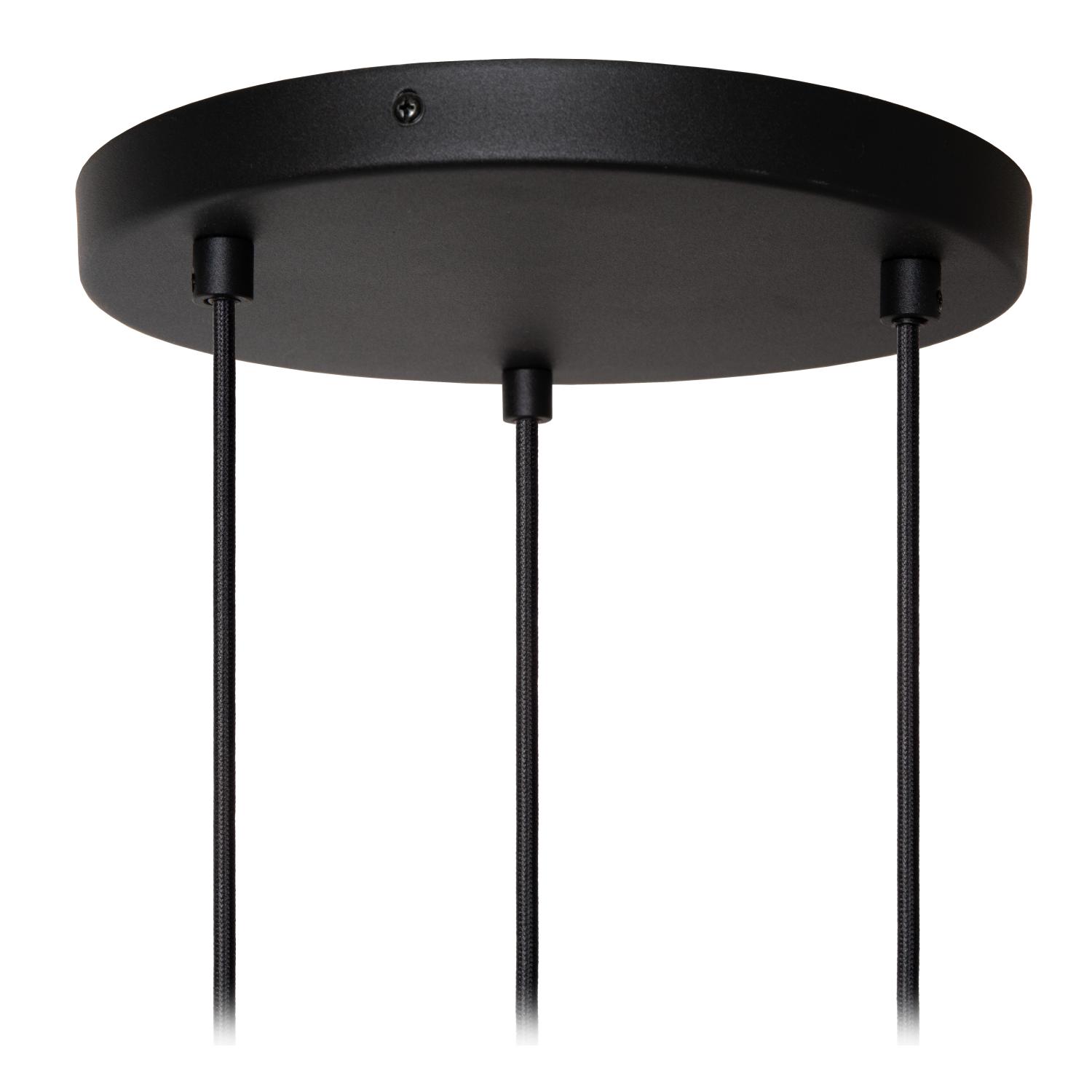 Maya Ceiling Lights - Matt Black/Black Linen