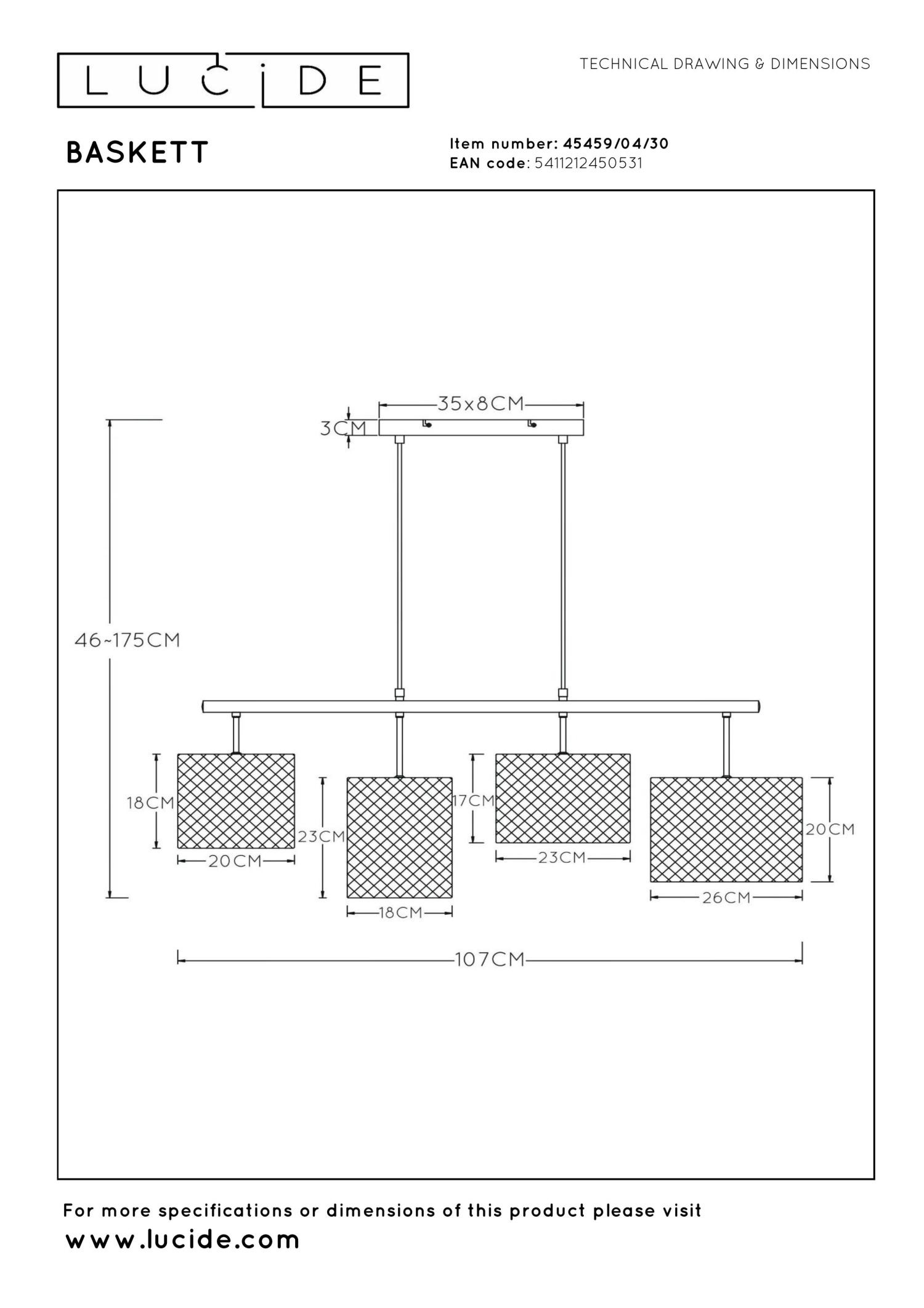 Baskett Ceiling Lights - Matt Black
