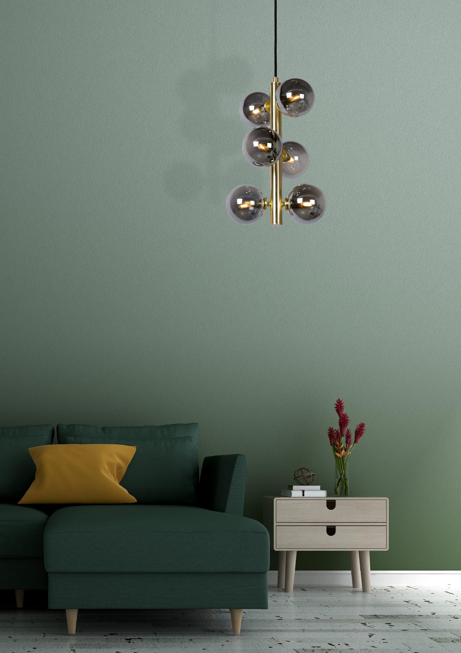 Tycho Ceiling Lights - Brushed Gold/Smoked Grey