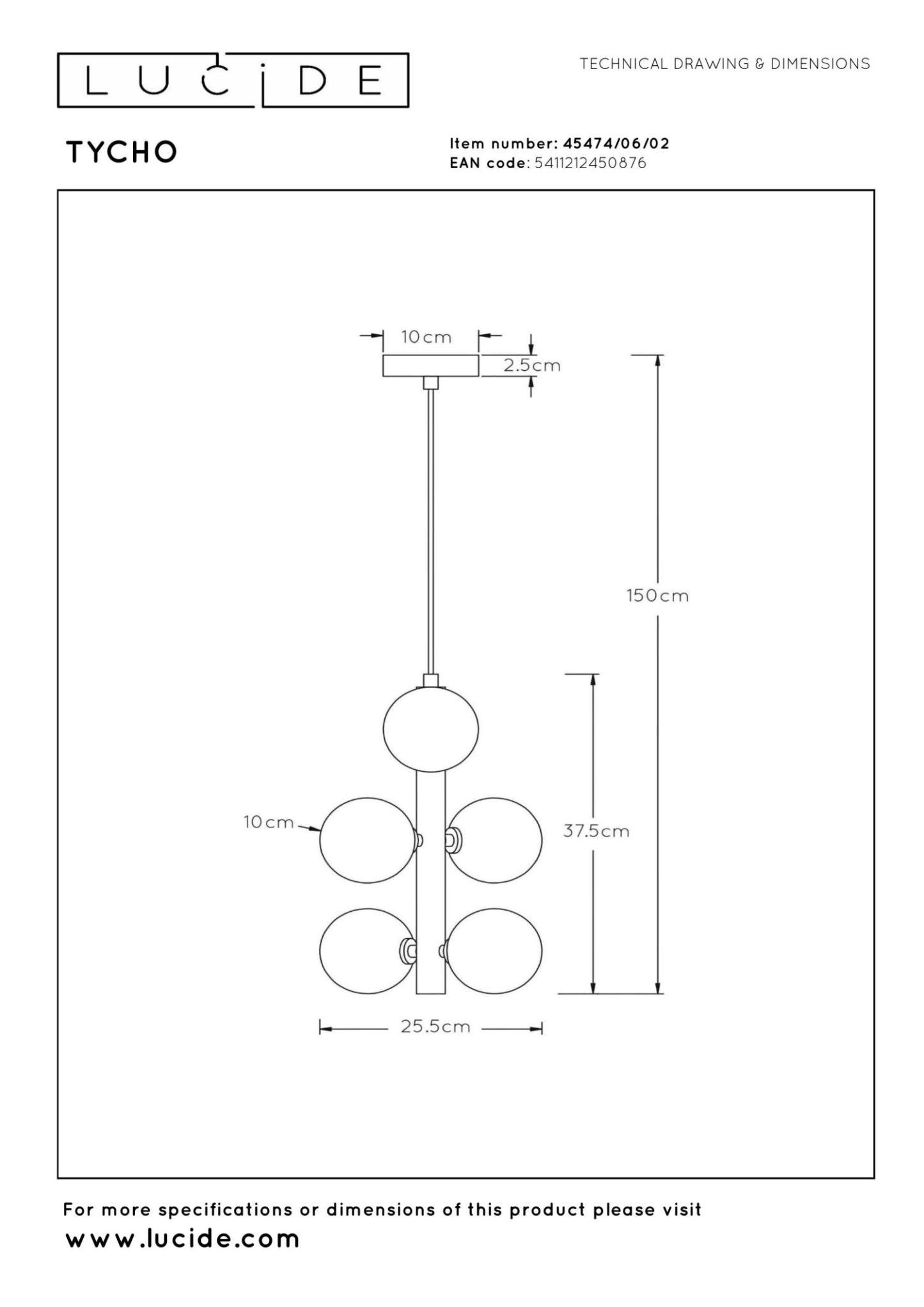Tycho Ceiling Lights - Brushed Gold/Smoked Grey