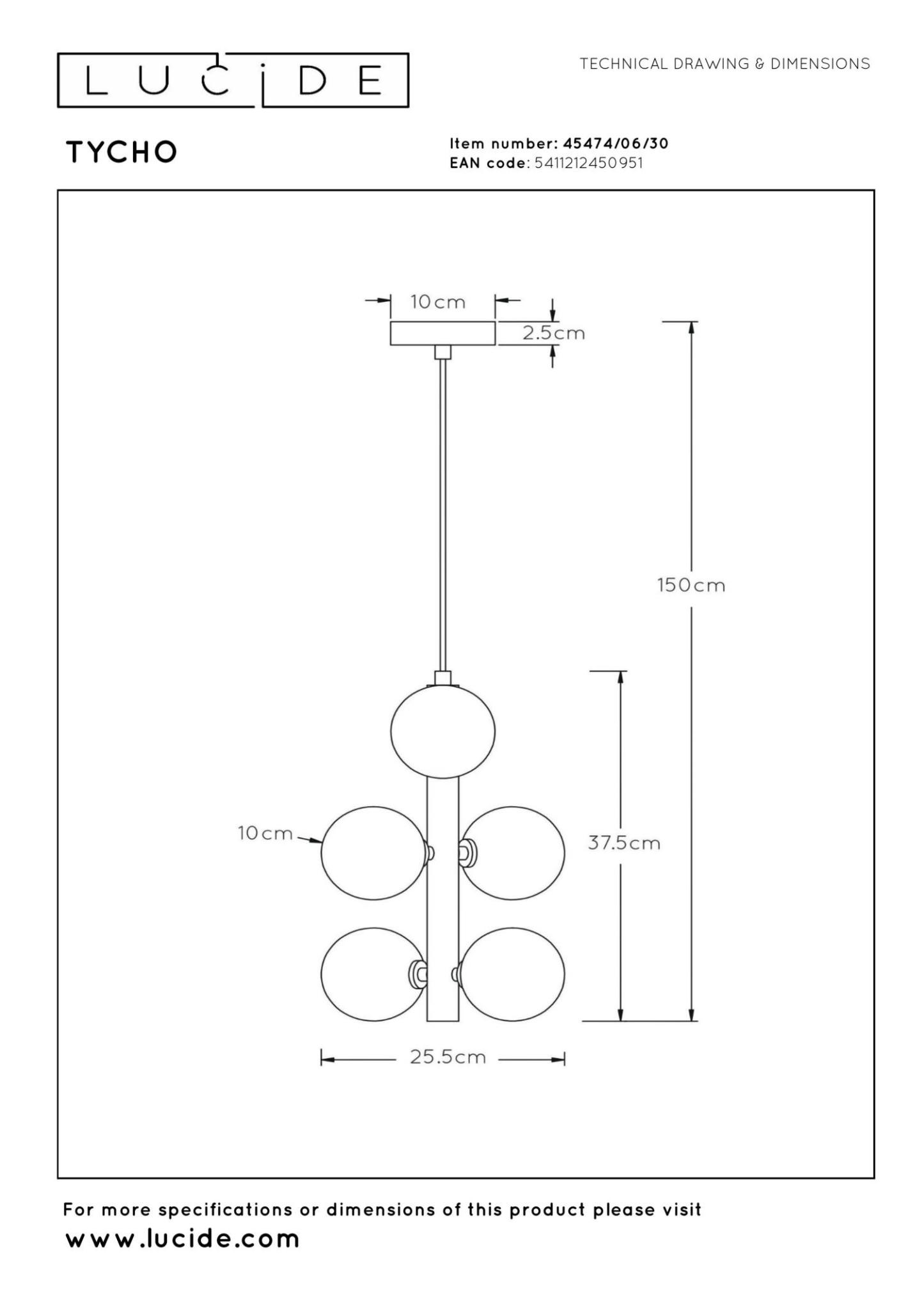 Tycho Ceiling Lights - Brushed Gold/Smoked Grey