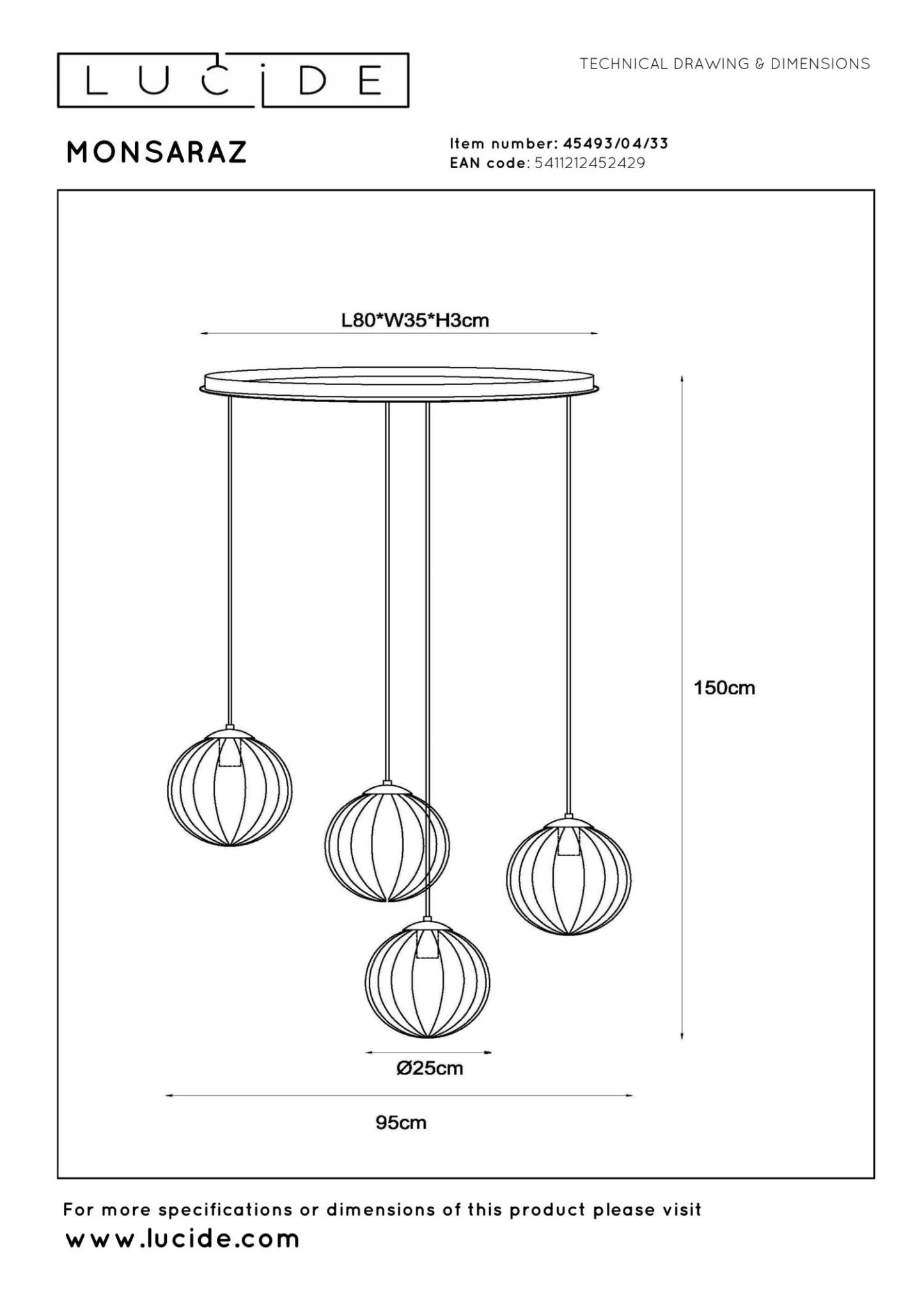 Monsaraz Ceiling Lights - Matt Black/Smoked Green