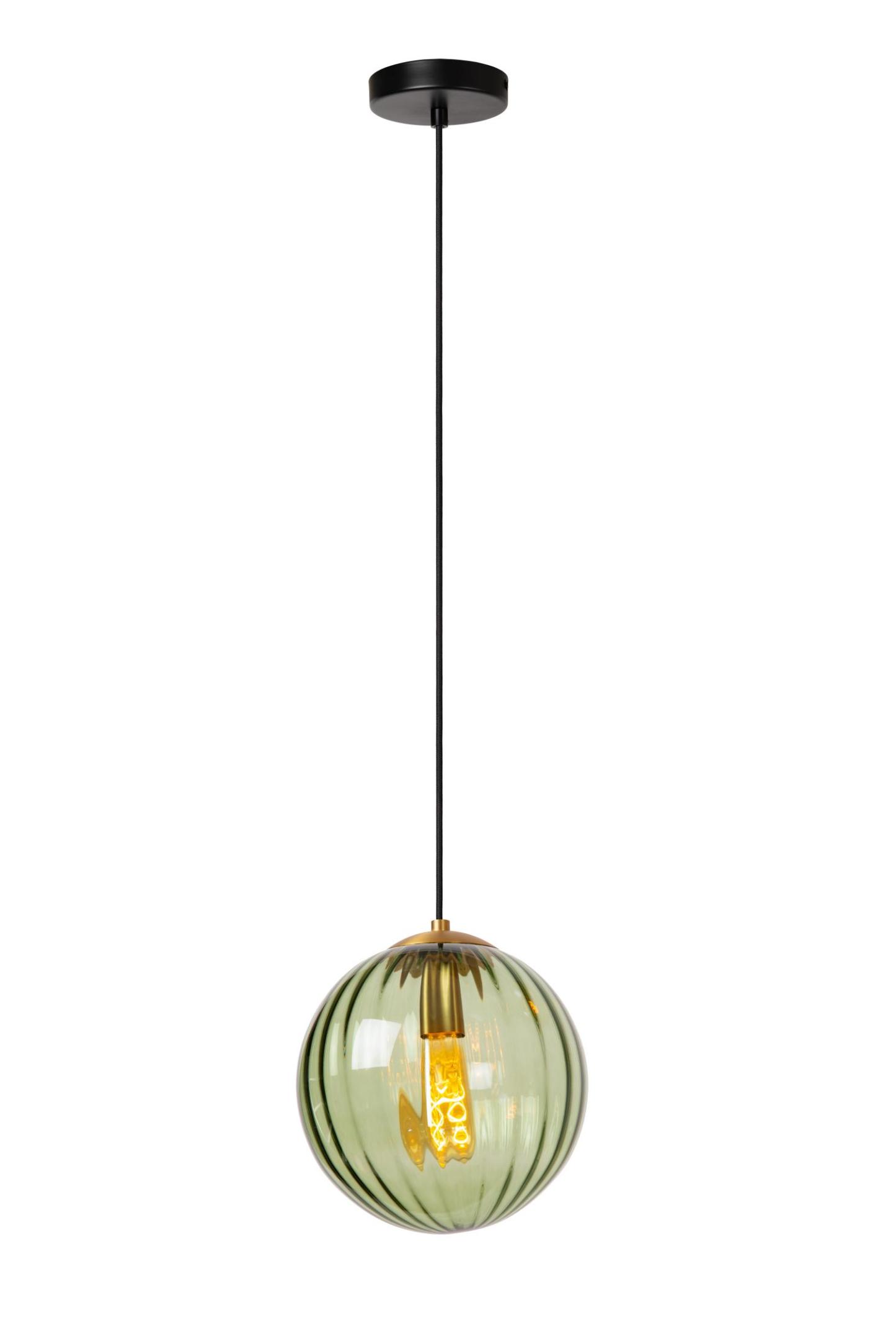 Monsaraz Ceiling Lights - Matt Black/Smoked Green