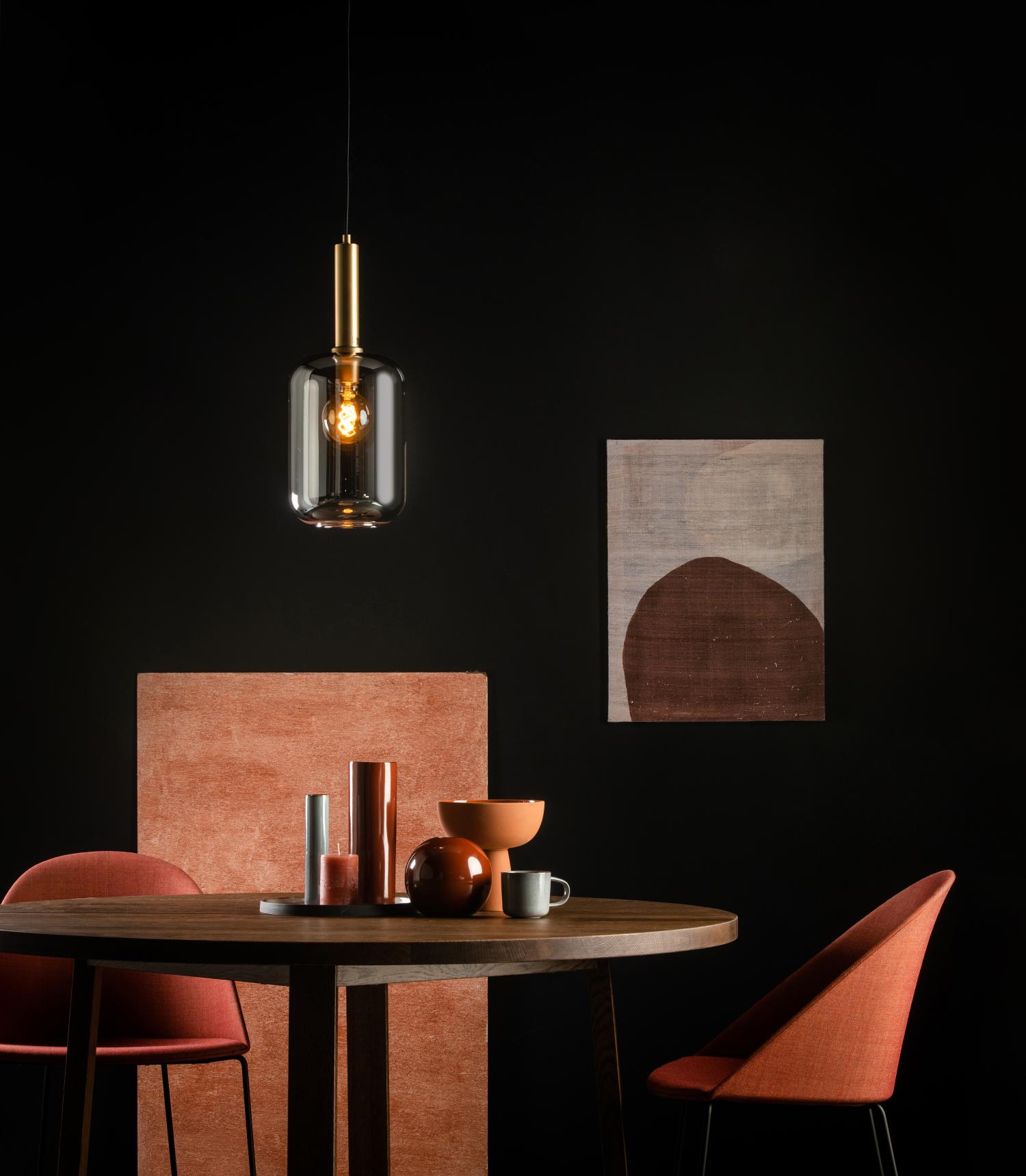 Joanet Ceiling Lights - Matt Black/Smoked Grey