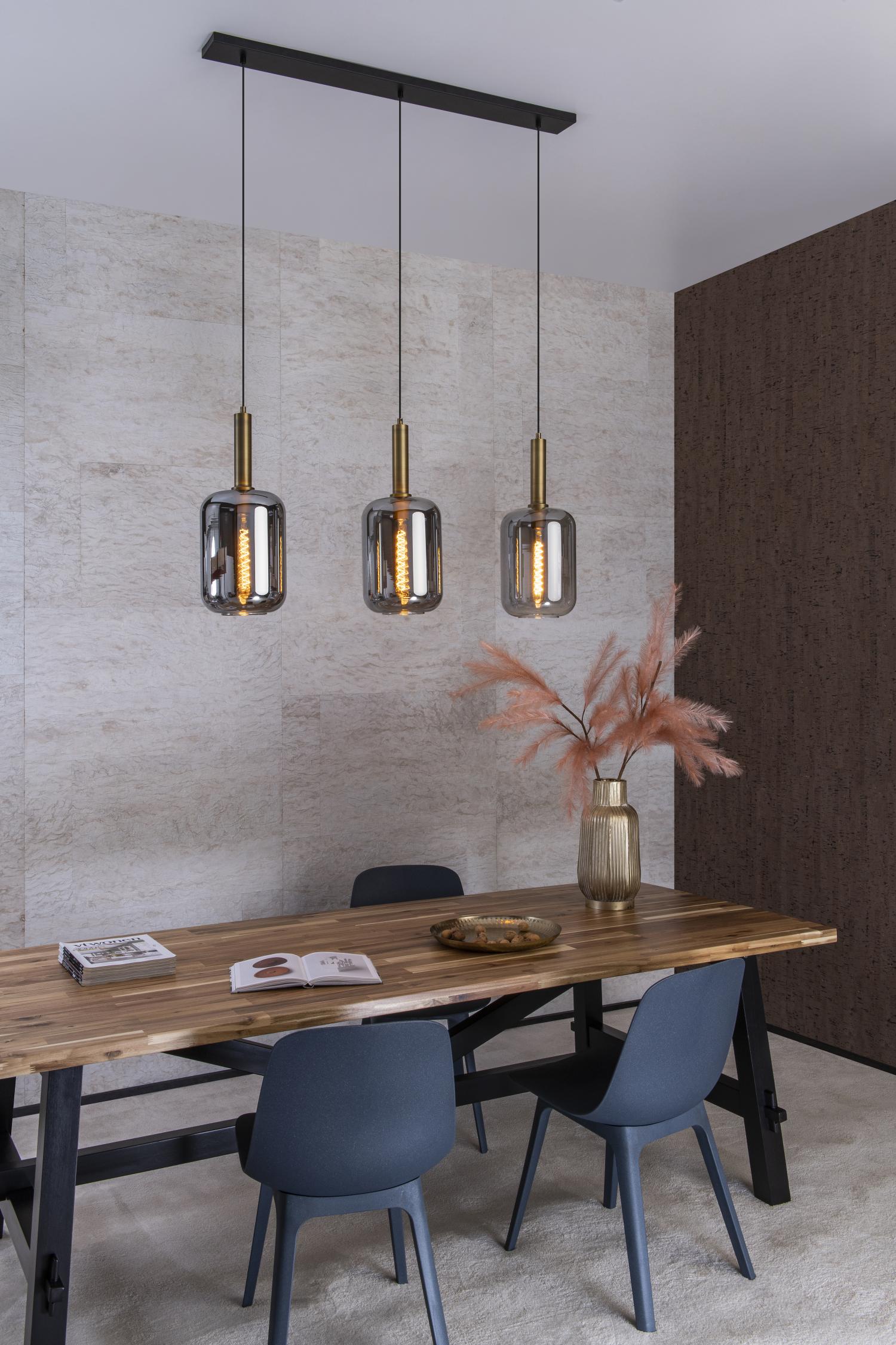 Joanet Ceiling Lights - Matt Black/Smoked Grey