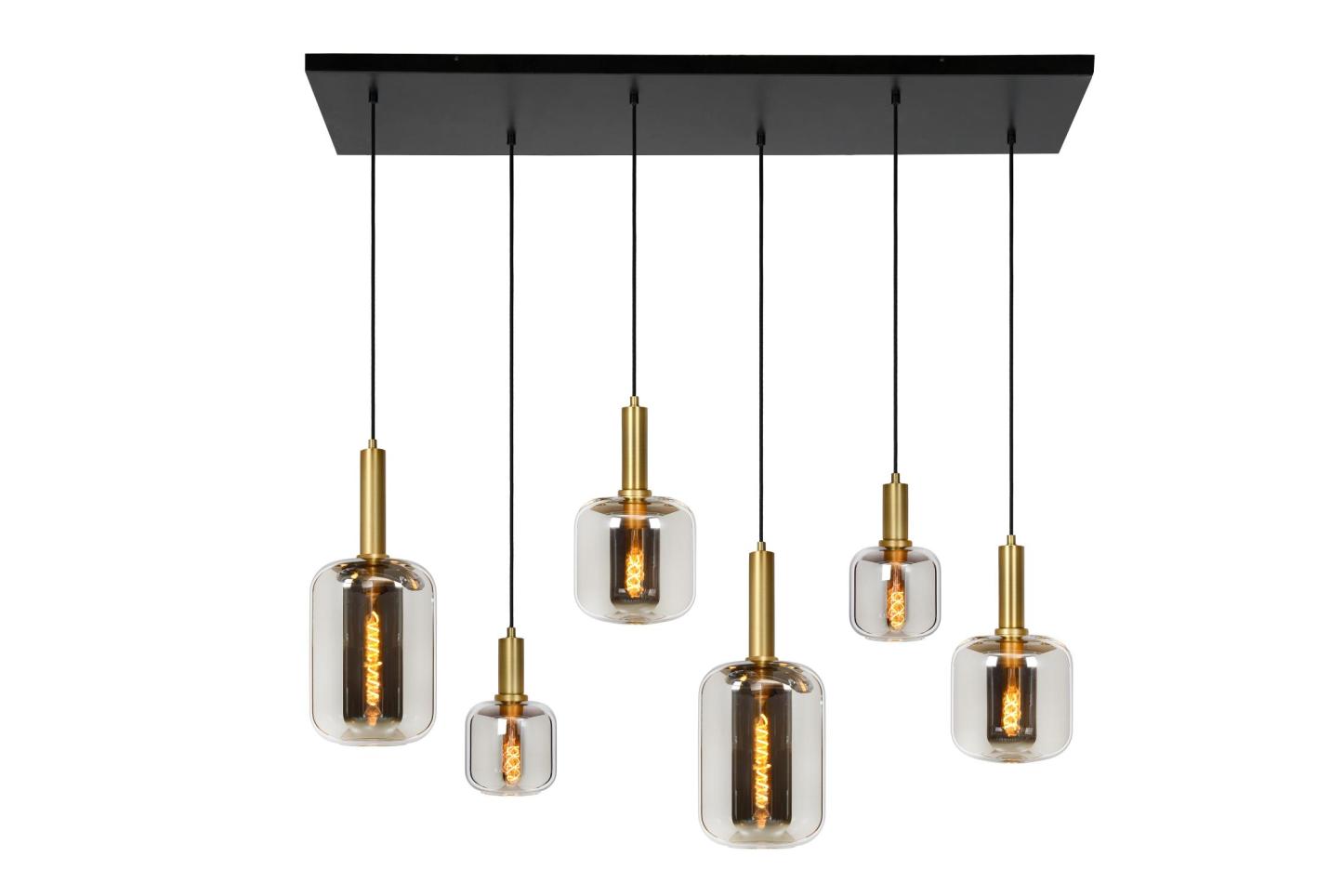 Joanet Ceiling Lights - Matt Black/Smoked Grey