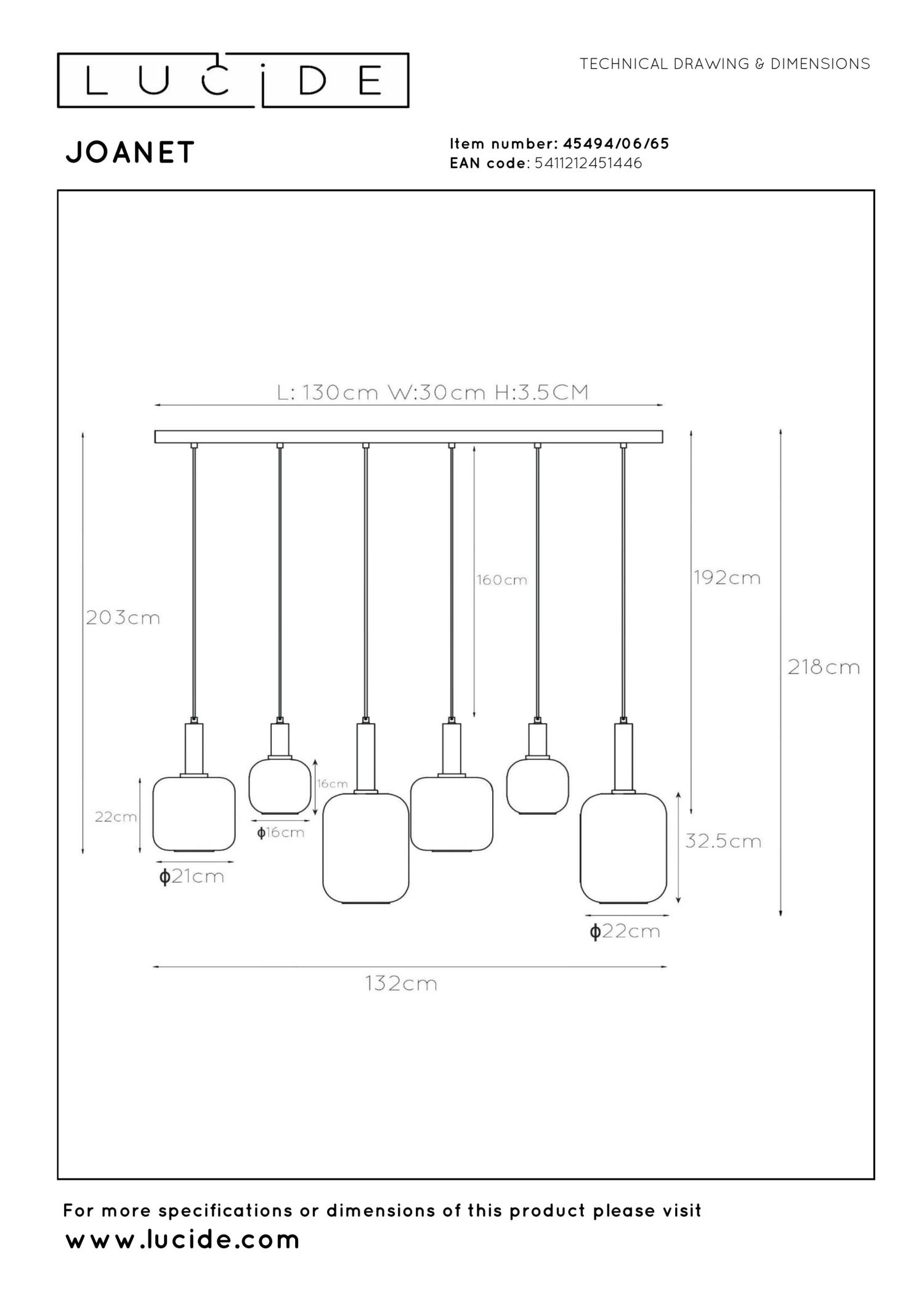 Joanet Ceiling Lights - Matt Black/Smoked Grey