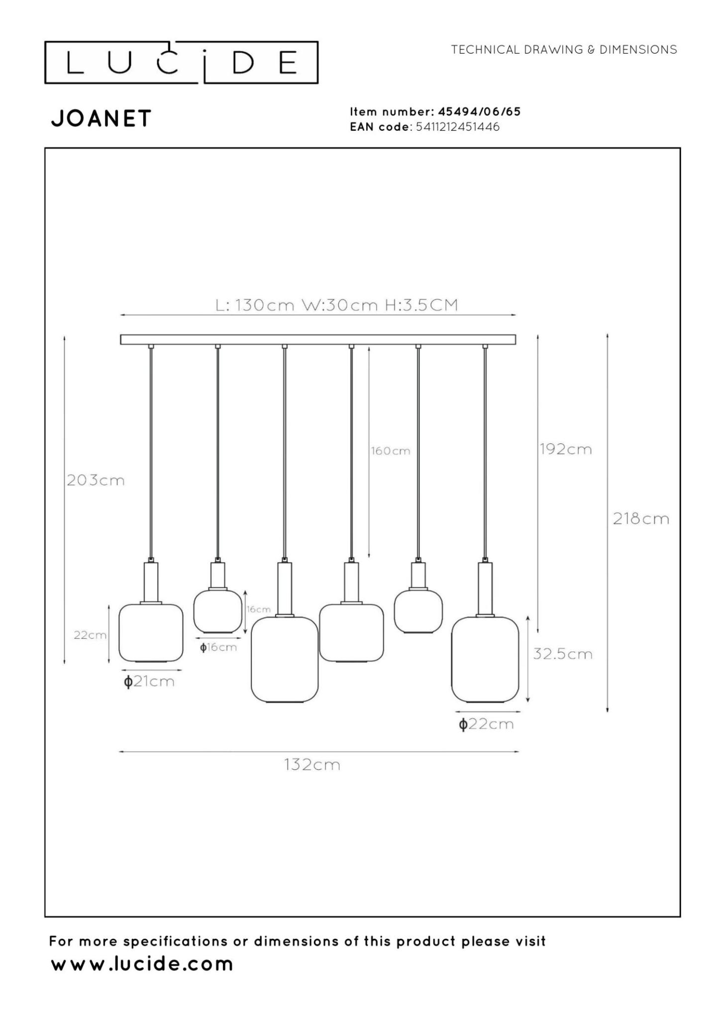 Joanet Ceiling Lights - Matt Black/Smoked Grey
