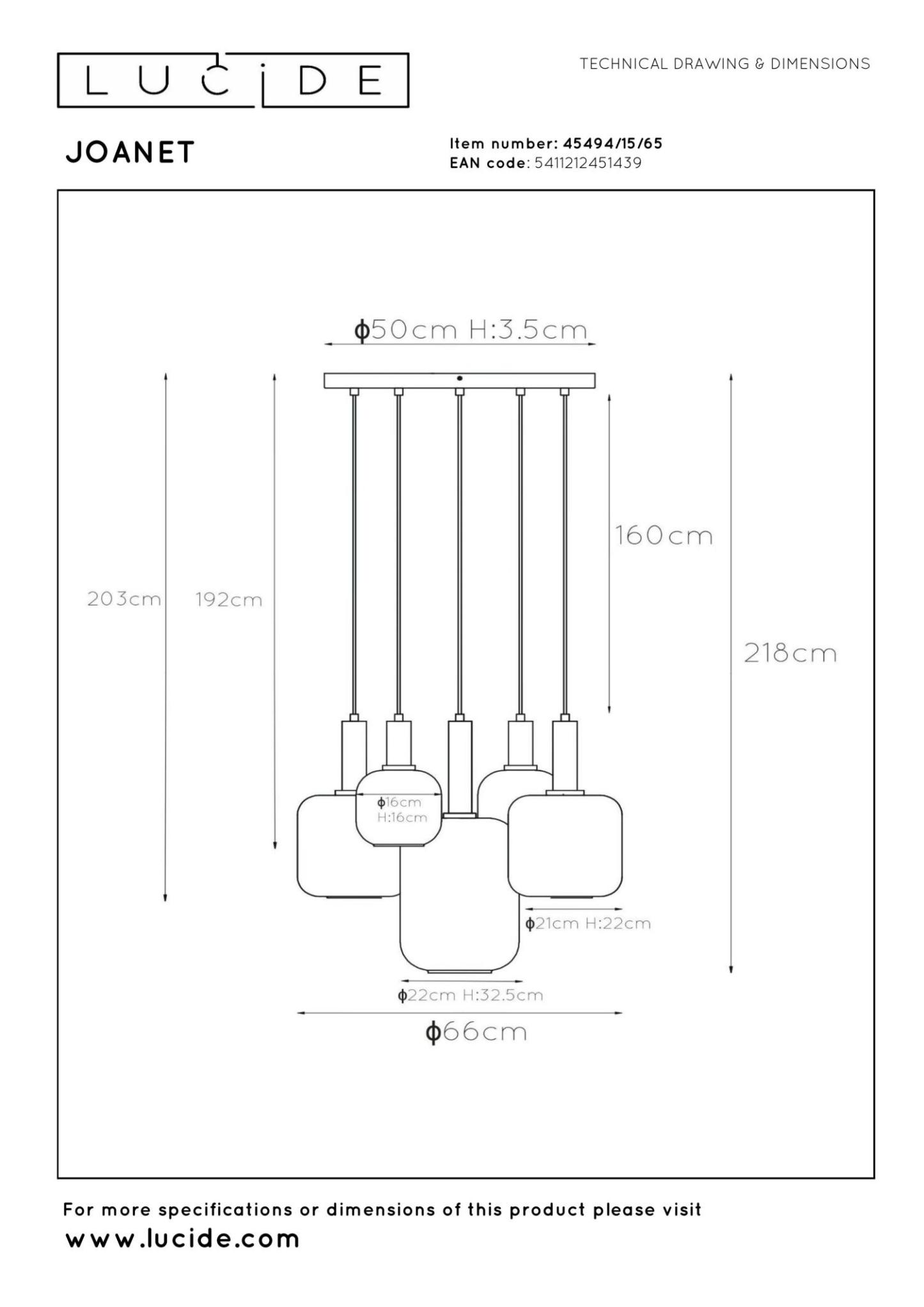 Joanet Ceiling Lights - Matt Black/Smoked Grey