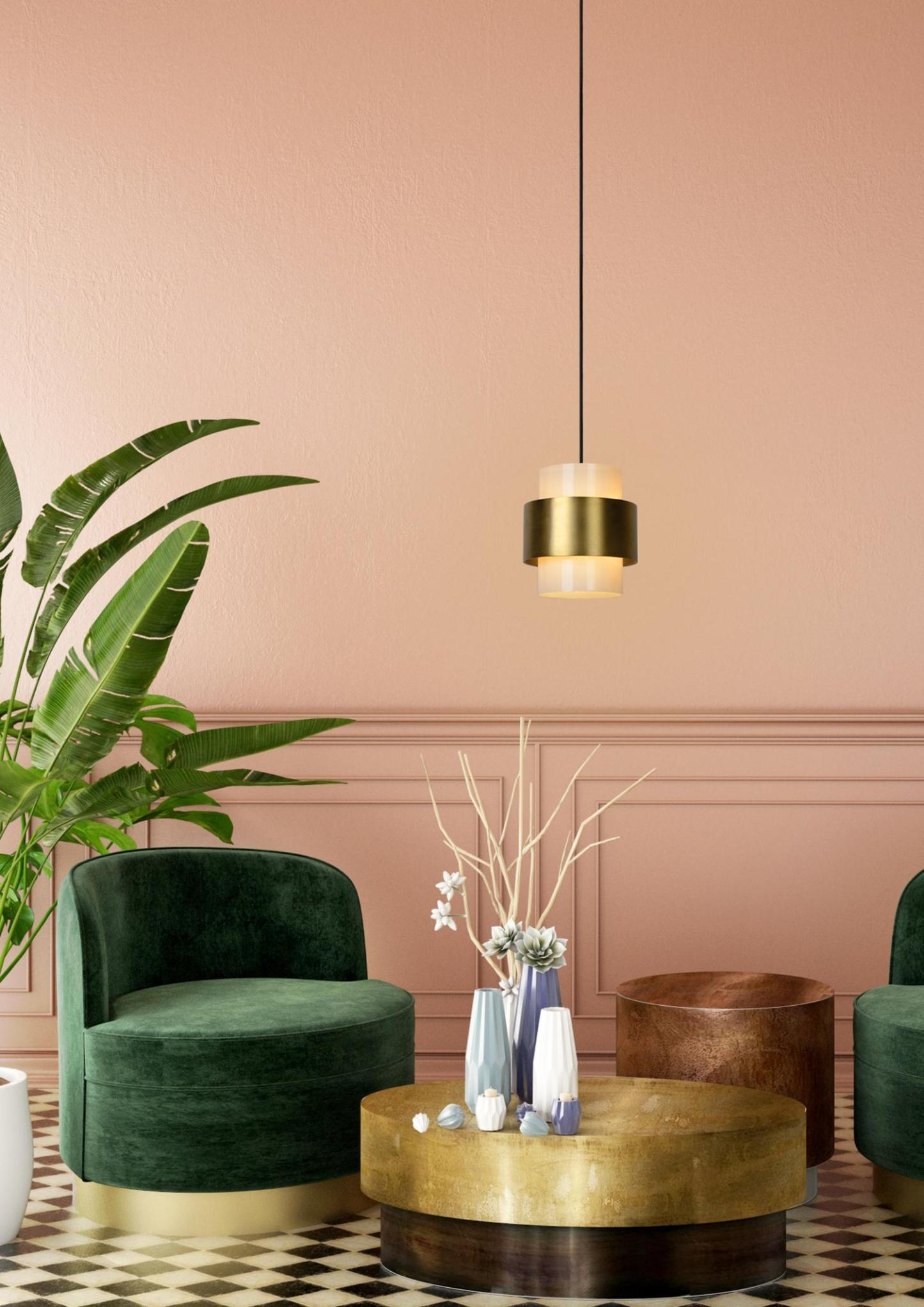 Firmin Ceiling Lights - Brushed Gold/Opal