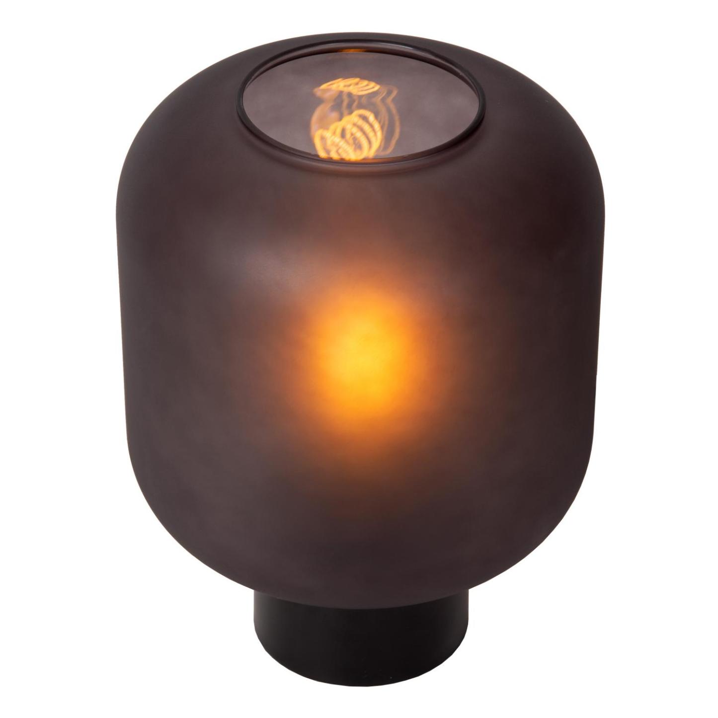 Eloise Table Lamp - Matt Black/Smoked Black