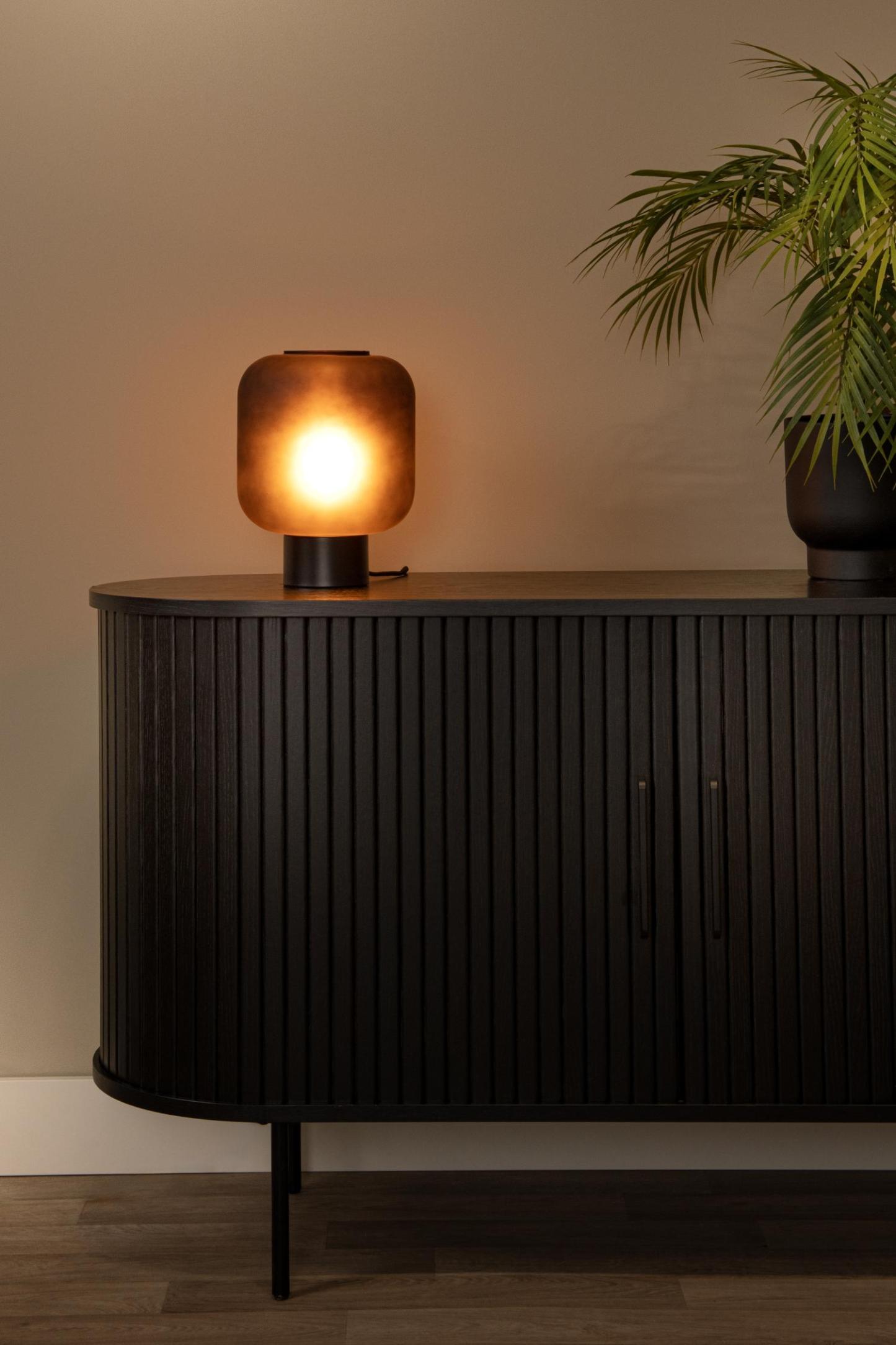 Eloise Table Lamp - Matt Black/Smoked Black