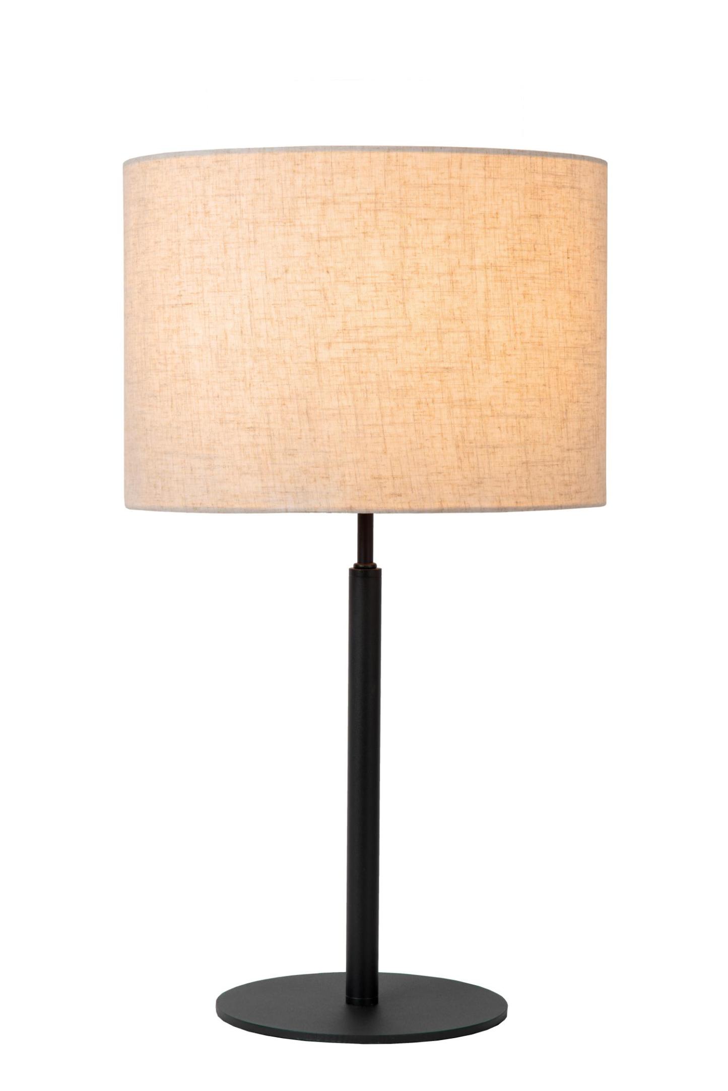 Maya Table Lamp - Matt Black/Black Linen