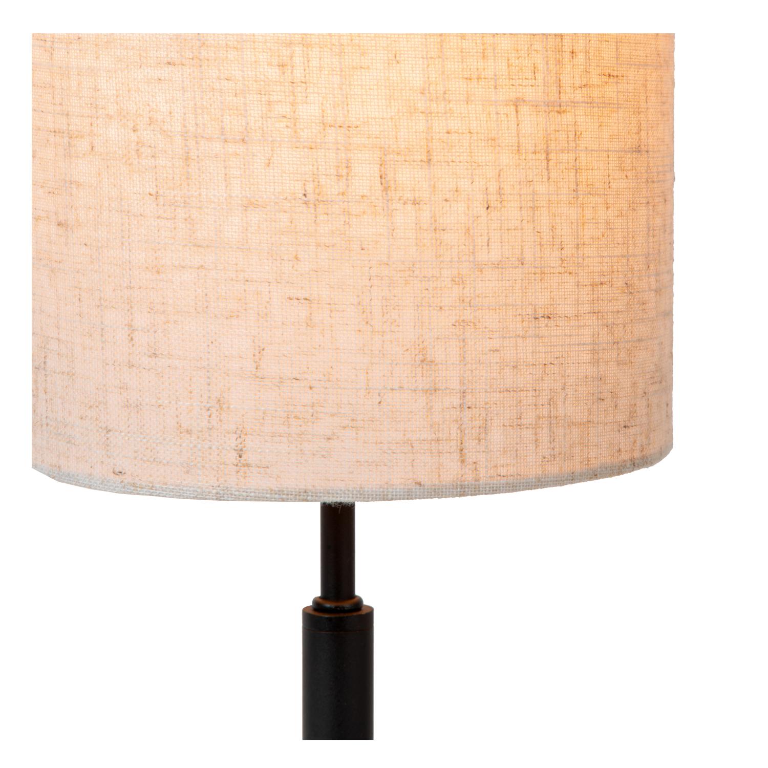 Maya Table Lamp - Matt Black/Black Linen
