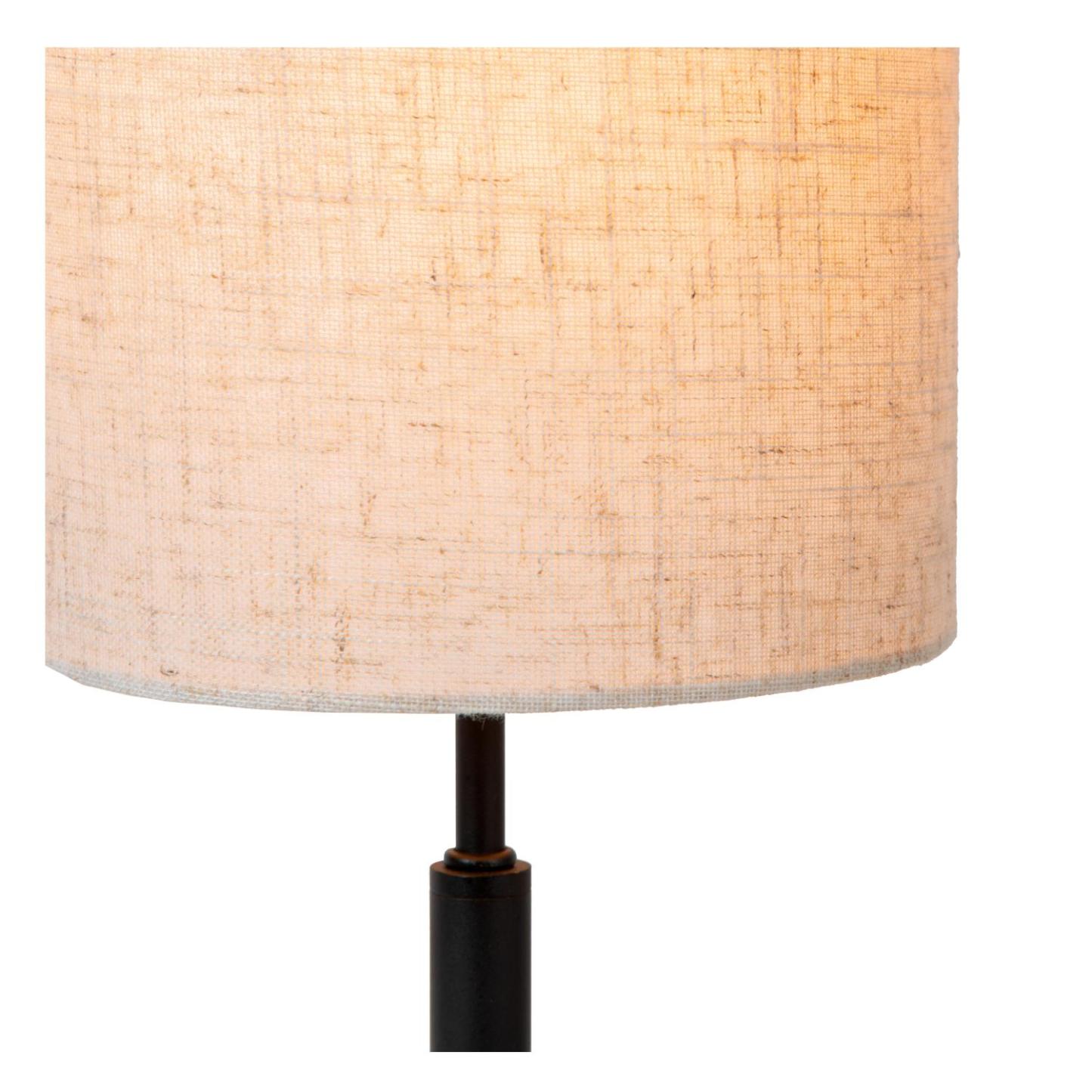 Maya Table Lamp - Matt Black/Black Linen